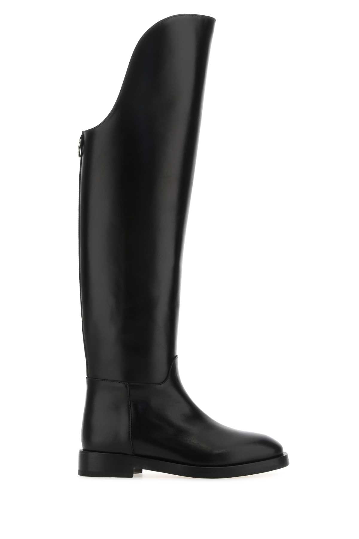 Black Leather Equestrian Boots
