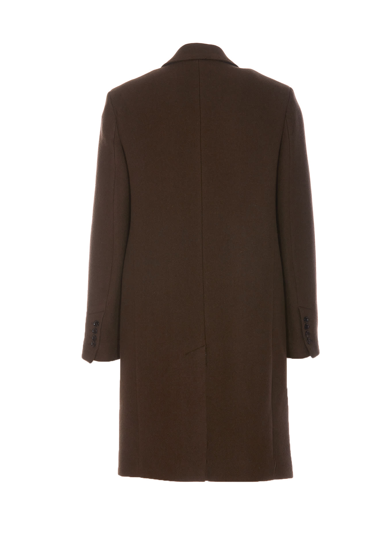 Shop Ami Alexandre Mattiussi Double Breasted Coat In Brown