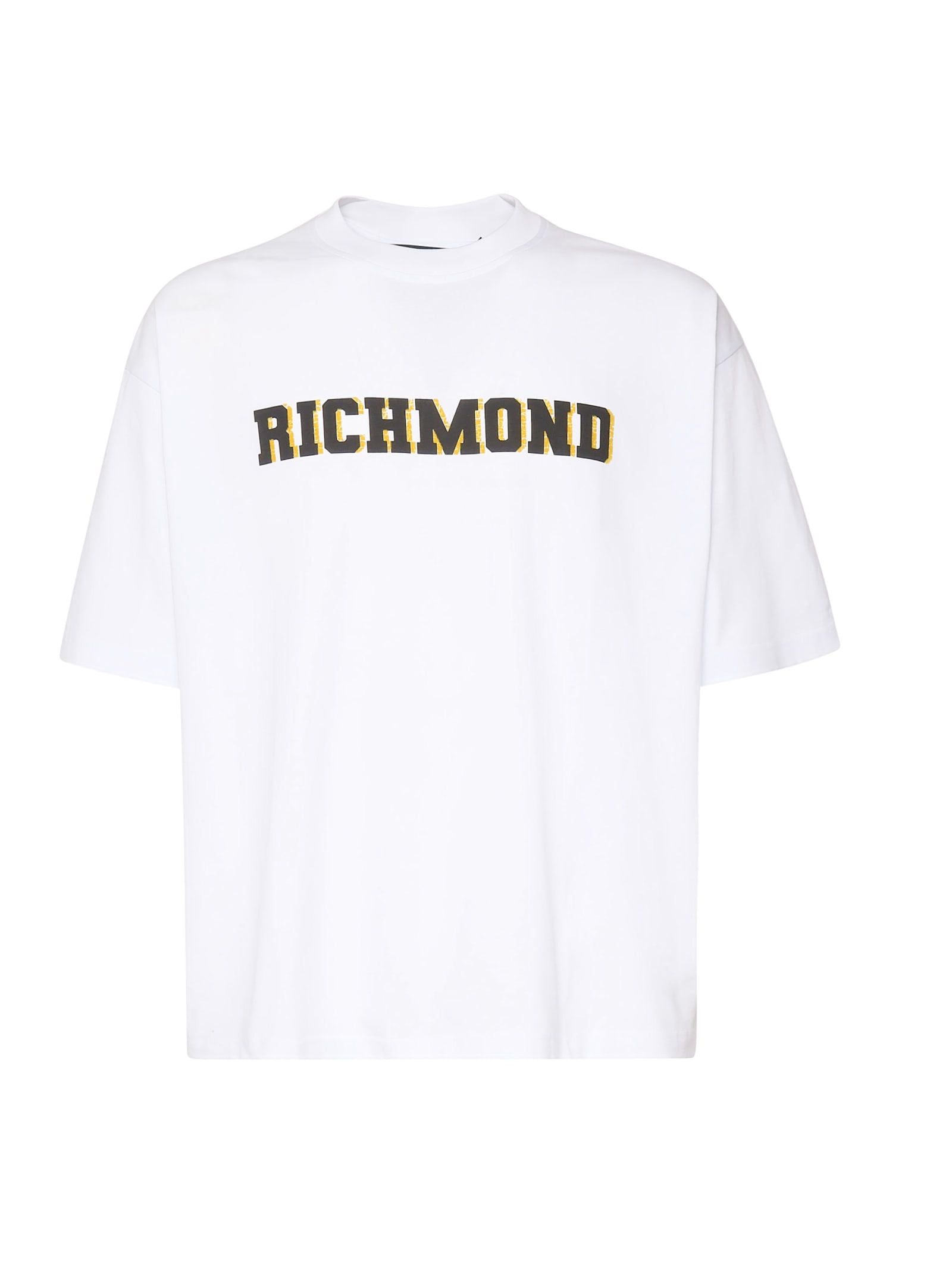 Shop John Richmond Logo T-shirt In Cotton In White