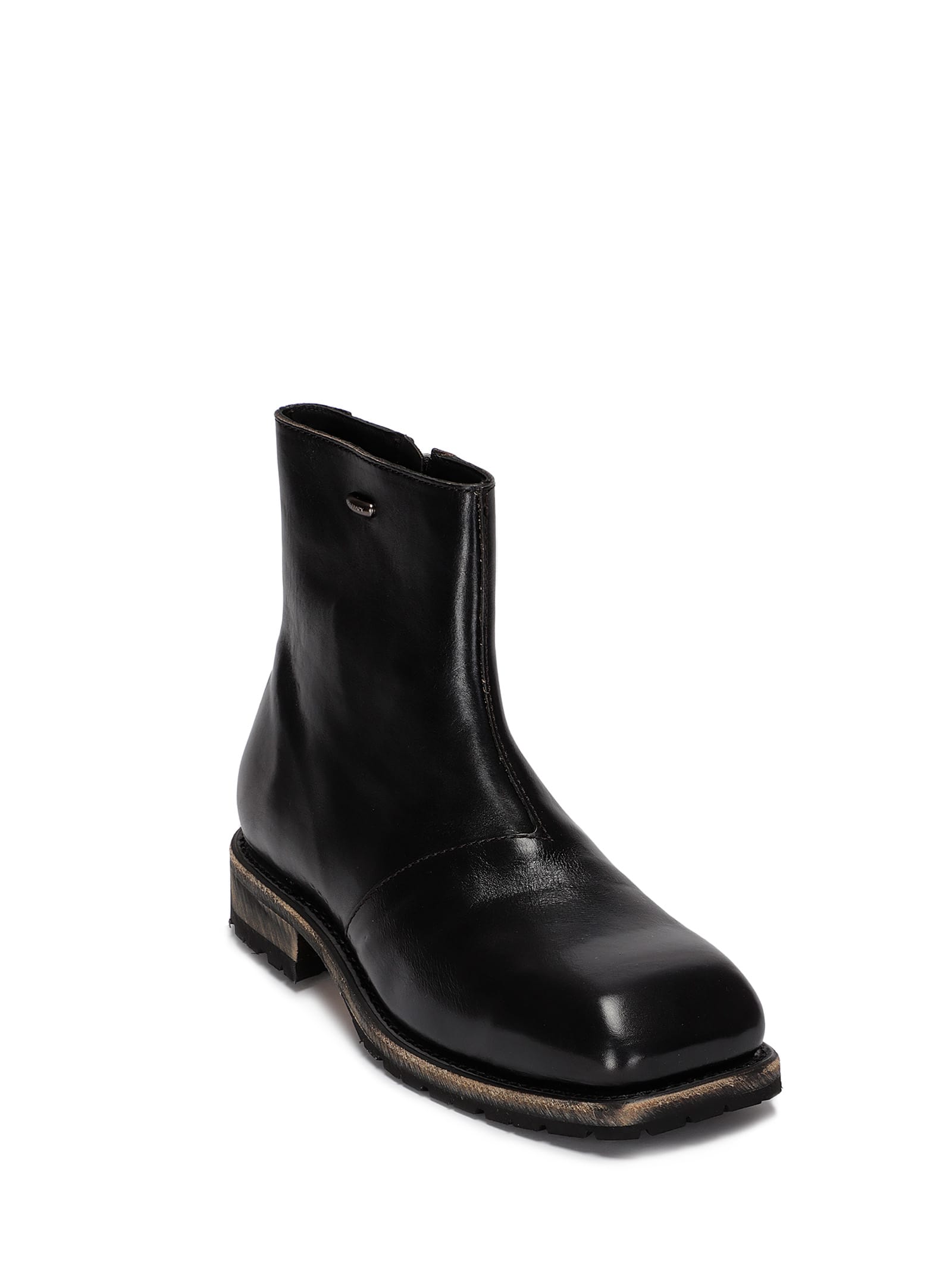 Shop Our Legacy Engine Boot In Deep Black Leather