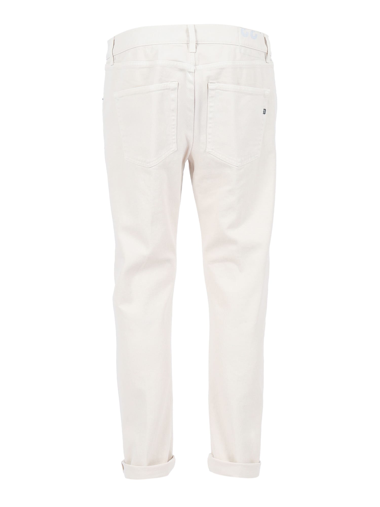 Dondup Off-white Classic Five-pocket Jeans With Elegant Finish In White