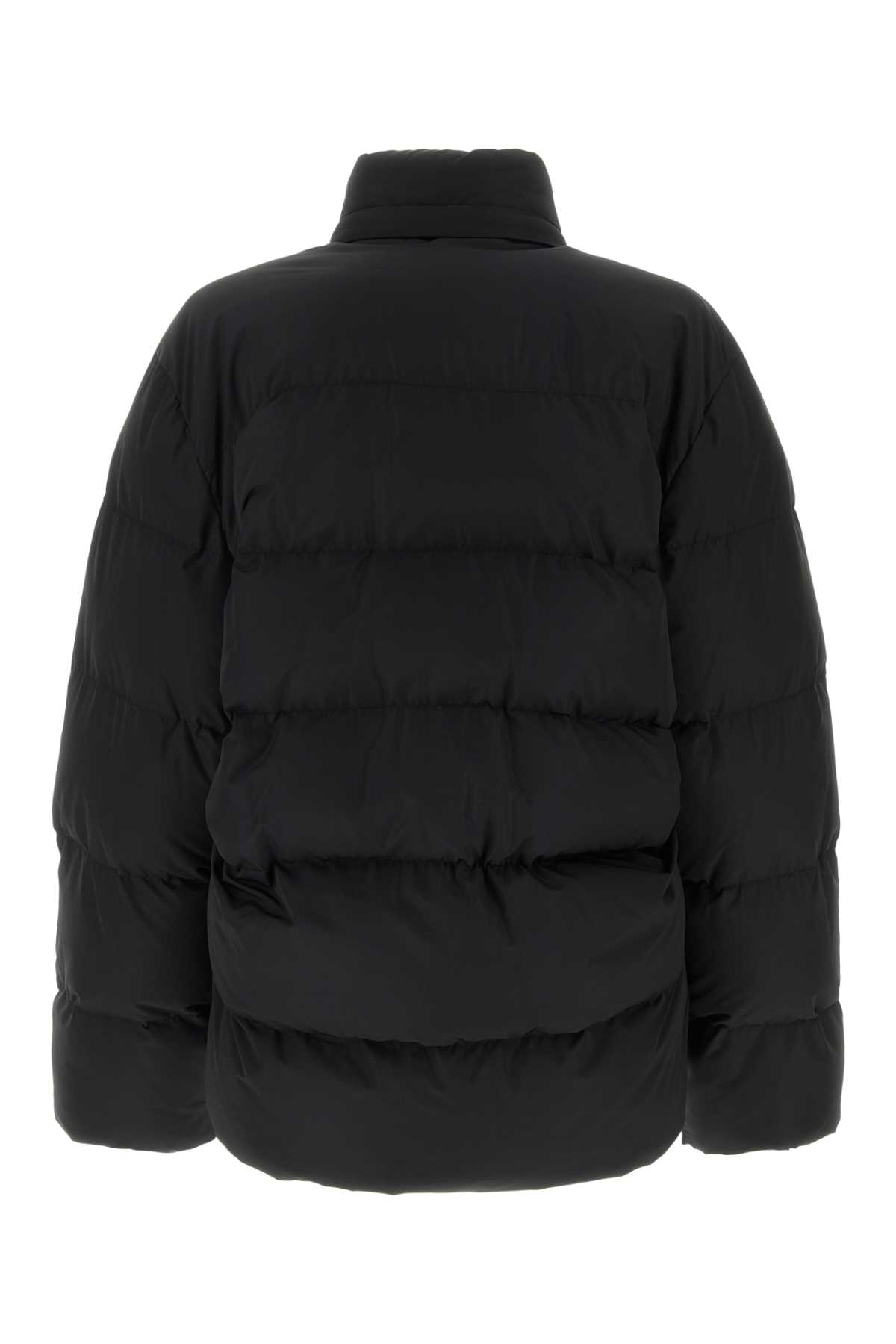Shop Balenciaga Black Polyester Blend Padded Oversize Jacket In 1000