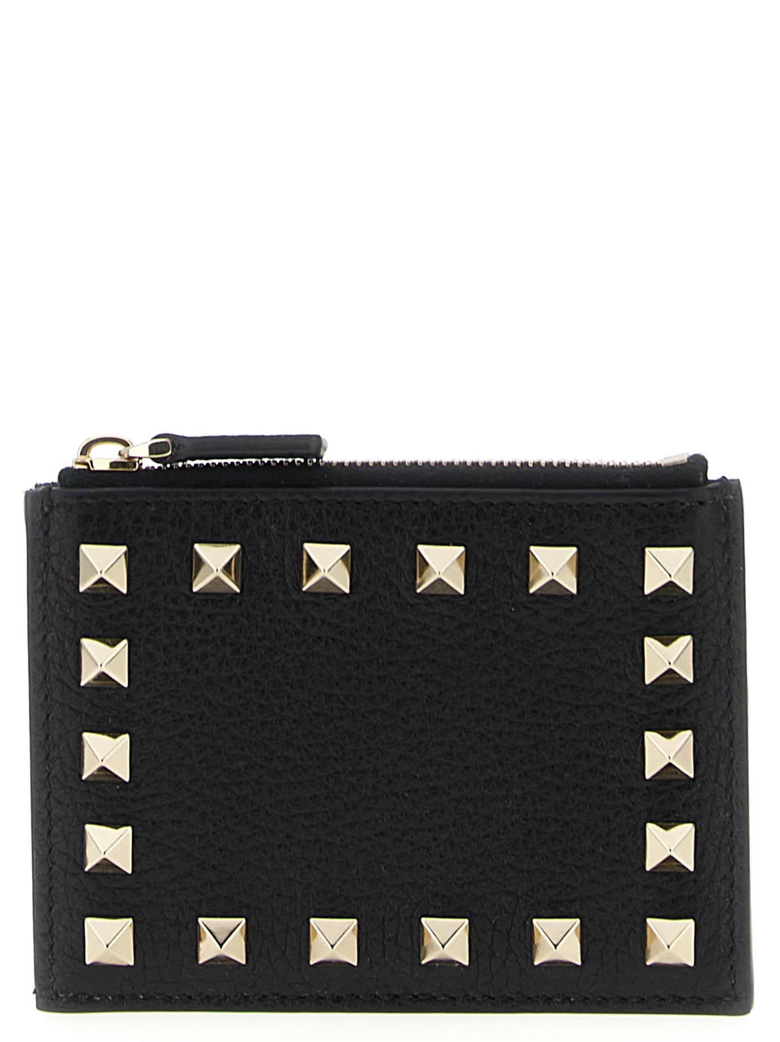 Valentino Garavani Rockstud Cardholder In Black