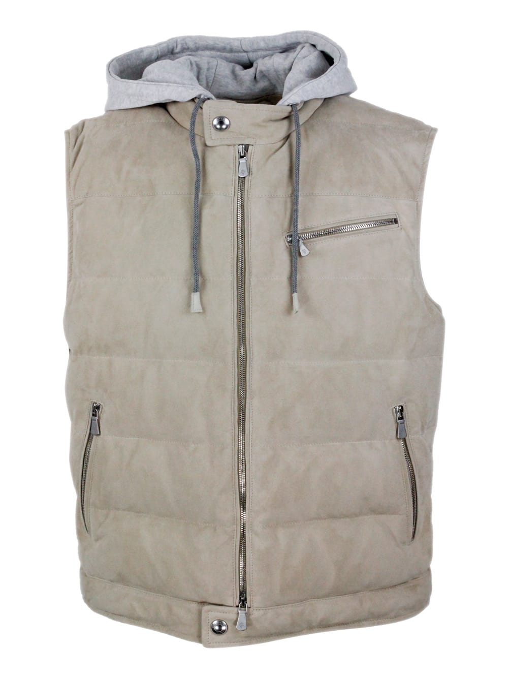 Eleventy Vest In Dove Grey