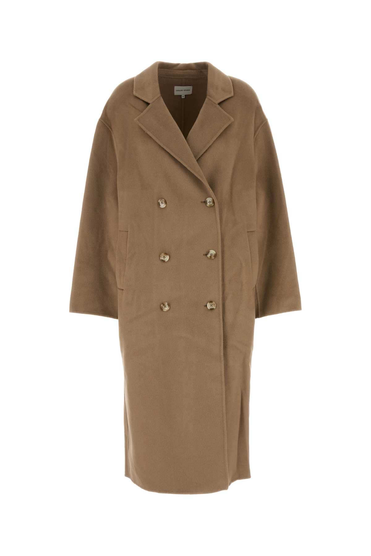 Shop Loulou Studio Camel Wool Blend Borneo Coat In Taupe