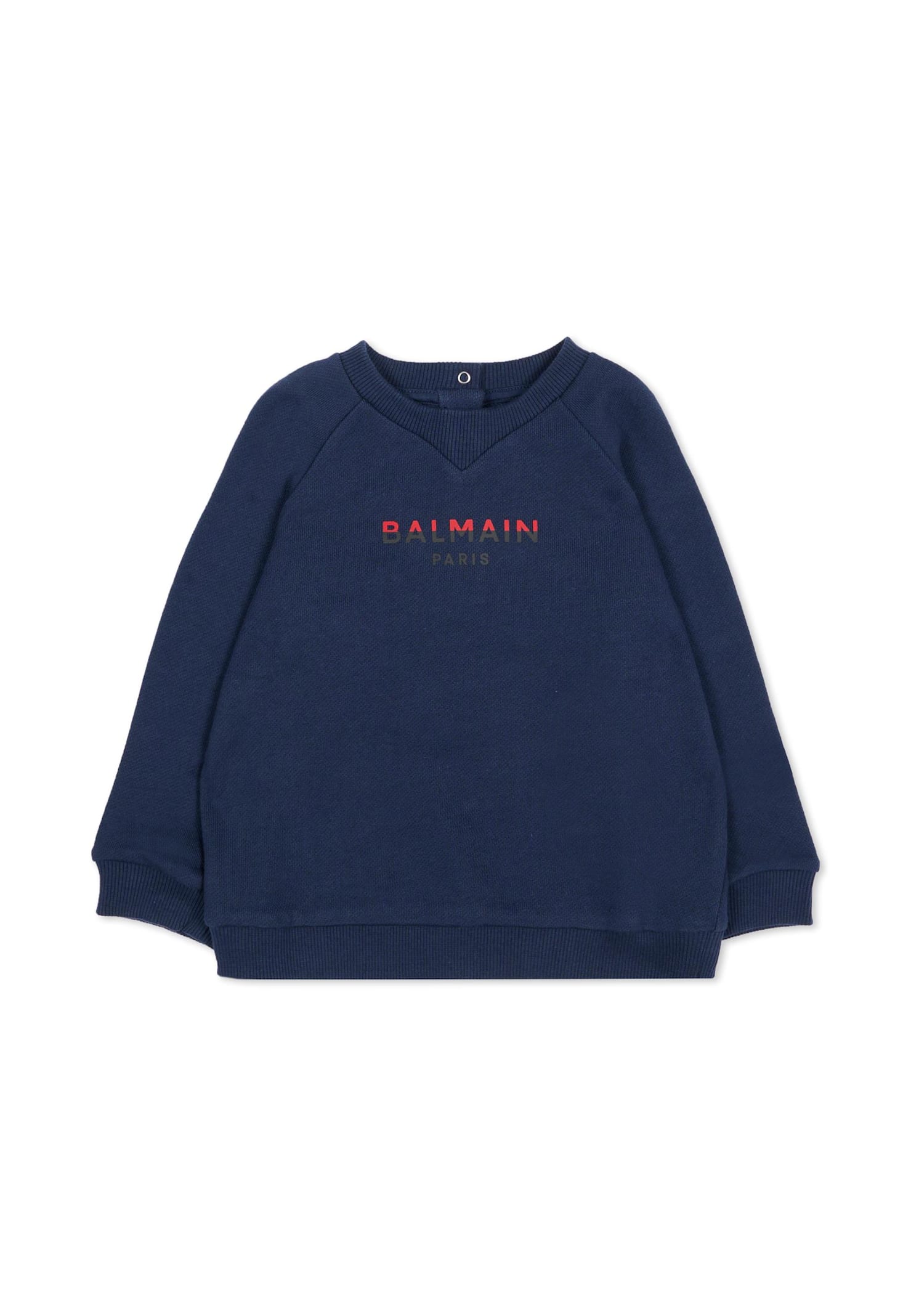 Balmain Blue Sweatshirt For Baby Boy With Logo In Blue