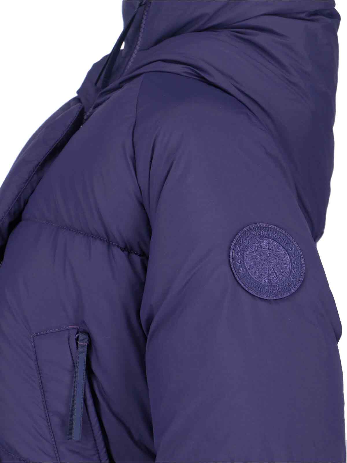 Canada Goose Cropped Puffer Jacket With Adjustable Hood In Purple