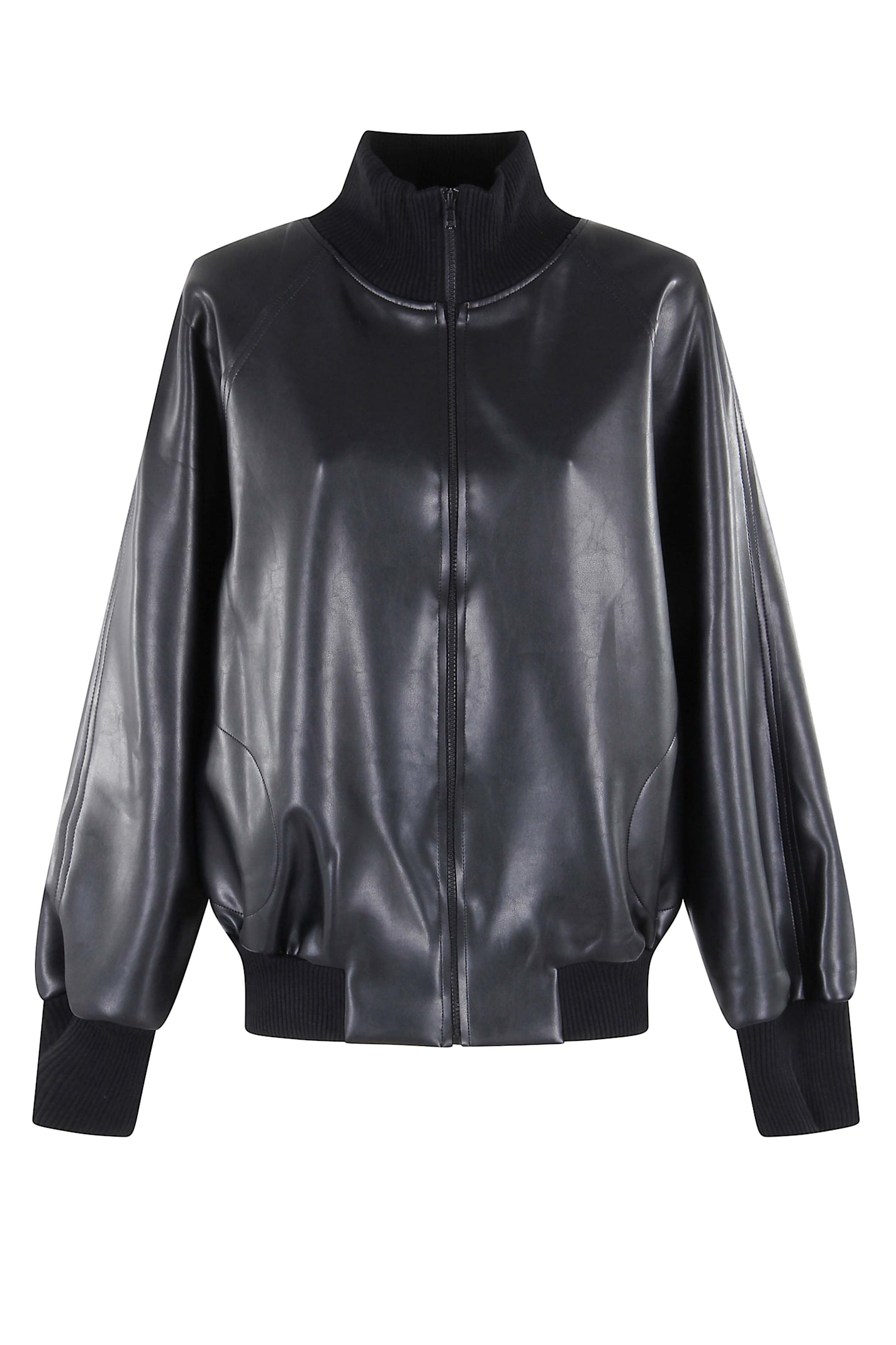 Norma Kamali Oversized Turtle Bomber Jacket In Black