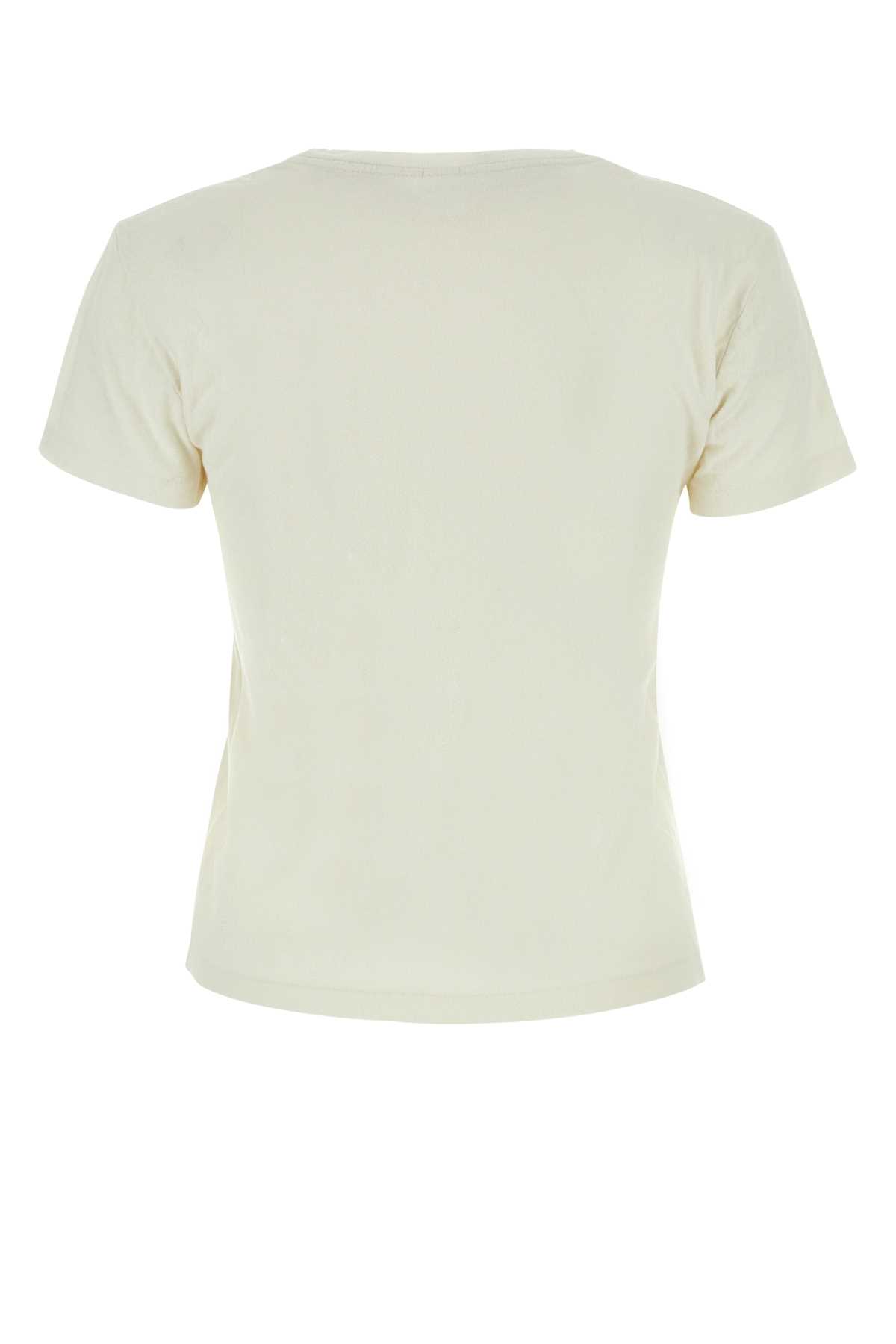 Re/done Chalk Cotton T-shirt In Vintagewhite