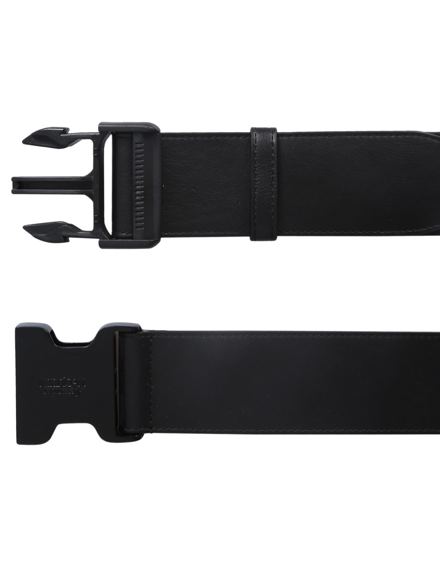 Shop Alexander Mcqueen Leather Belt In Black