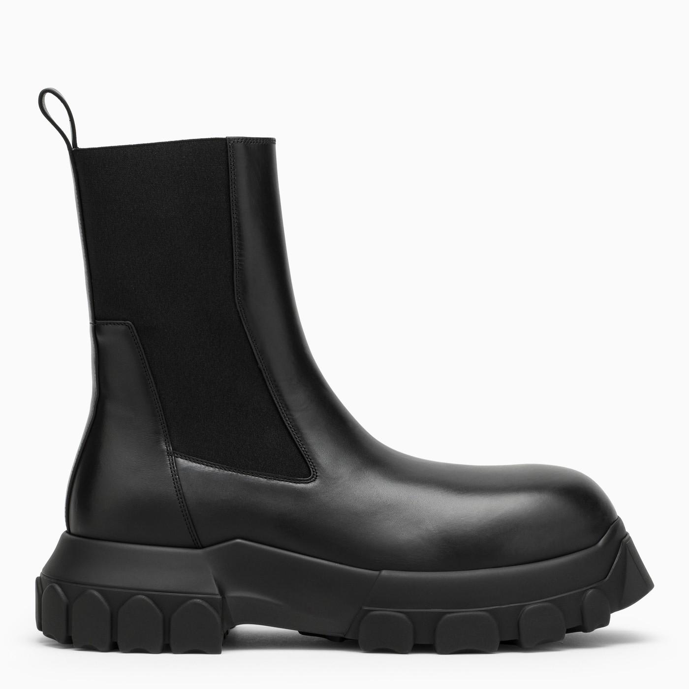 Rick Owens Black Mega Bozo Tractor Chelsea Boots | ModeSens