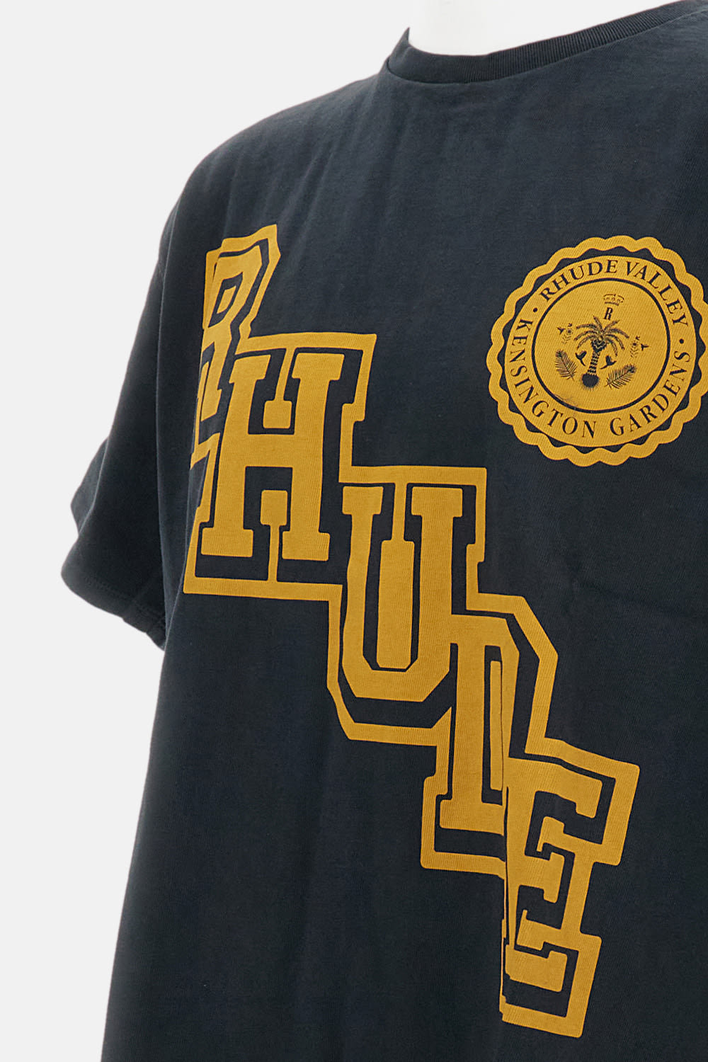 Rhude University Crest Graphic Print T-shirt In Blue