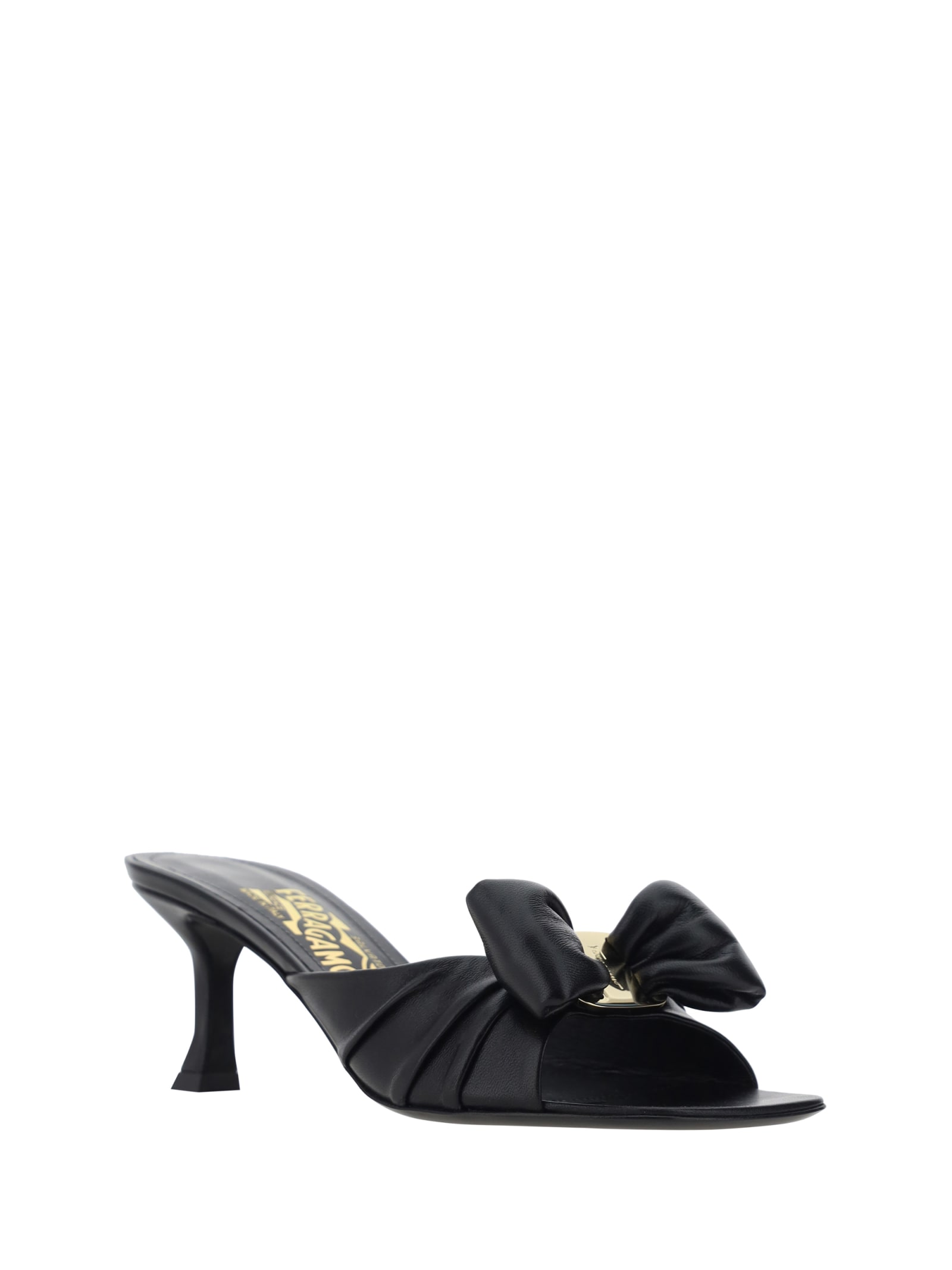 Shop Ferragamo Vara Slide Sandals In Black
