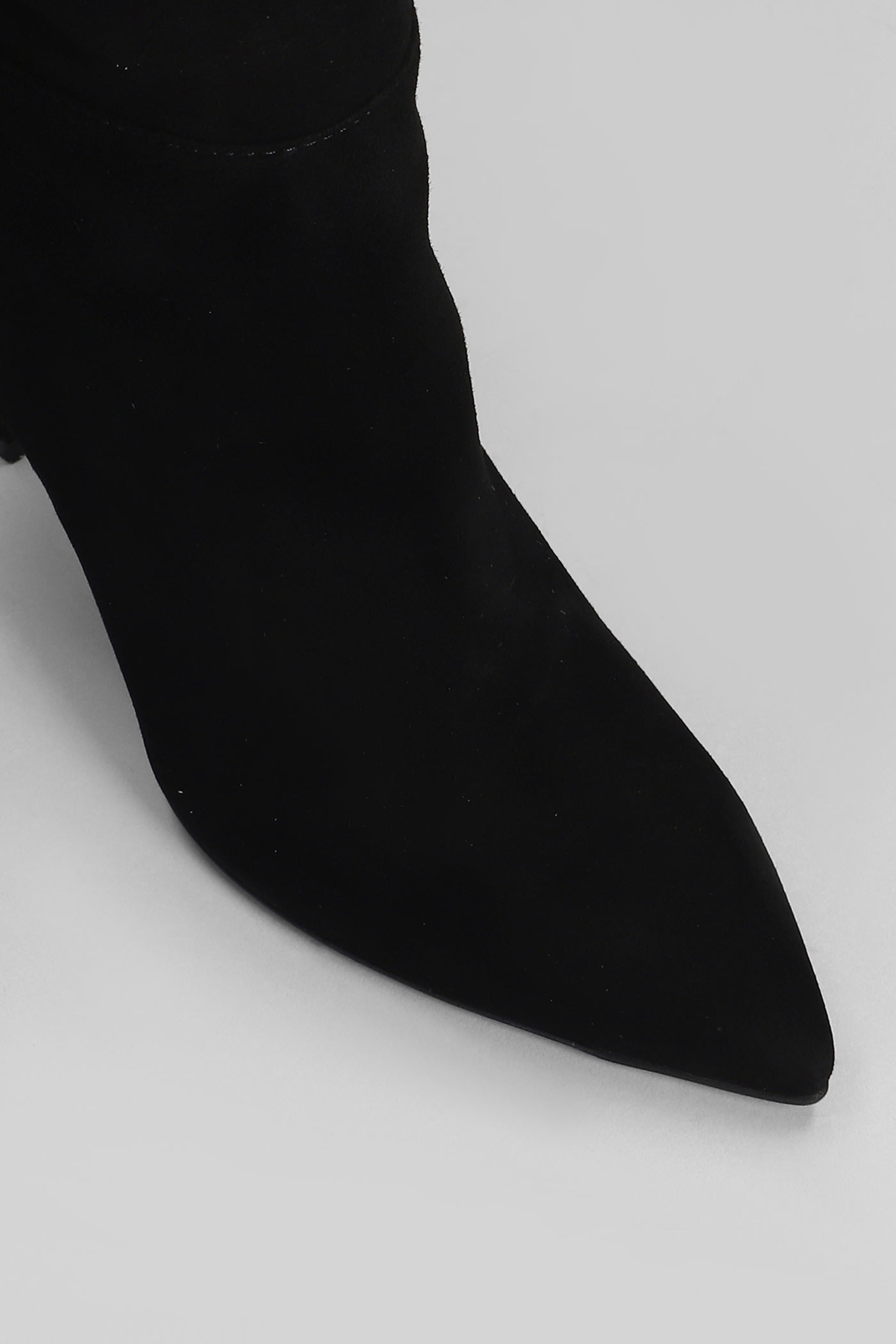 Shop Via Roma 15 High Heels Boots In Black Suede