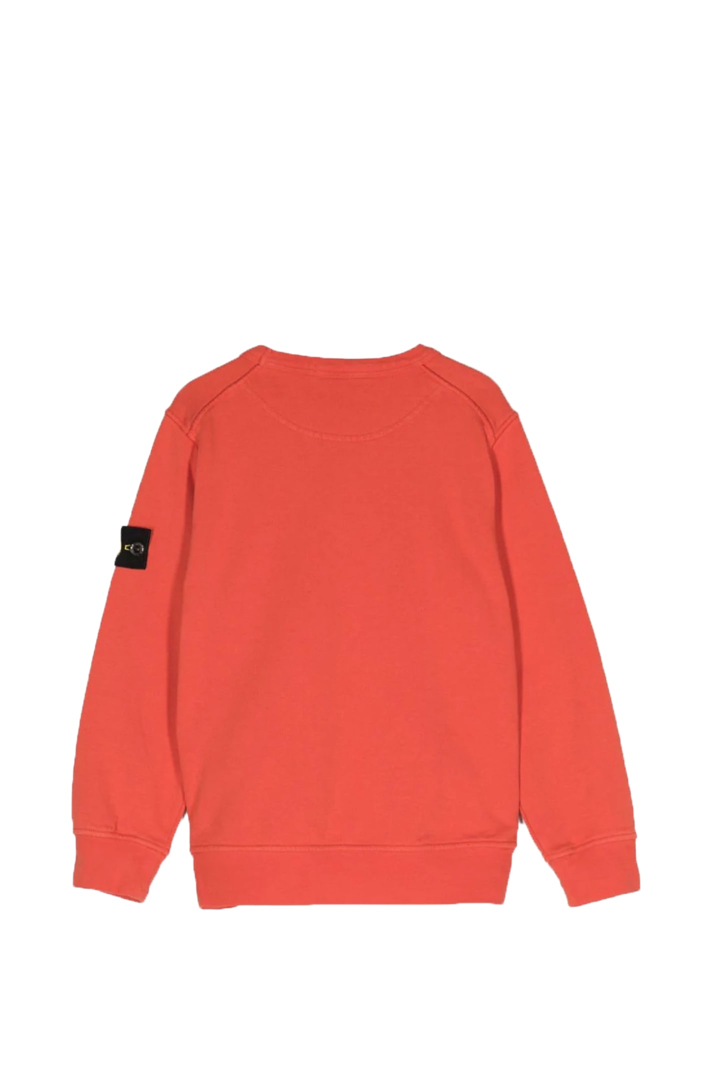 Shop Stone Island Junior Crew Neck Sweatshirt In Orange