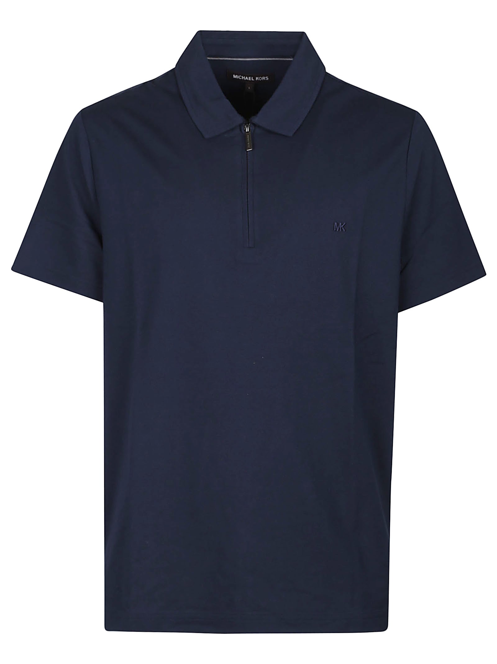 Sleek Short Sleeve Zip Polo Shirt
