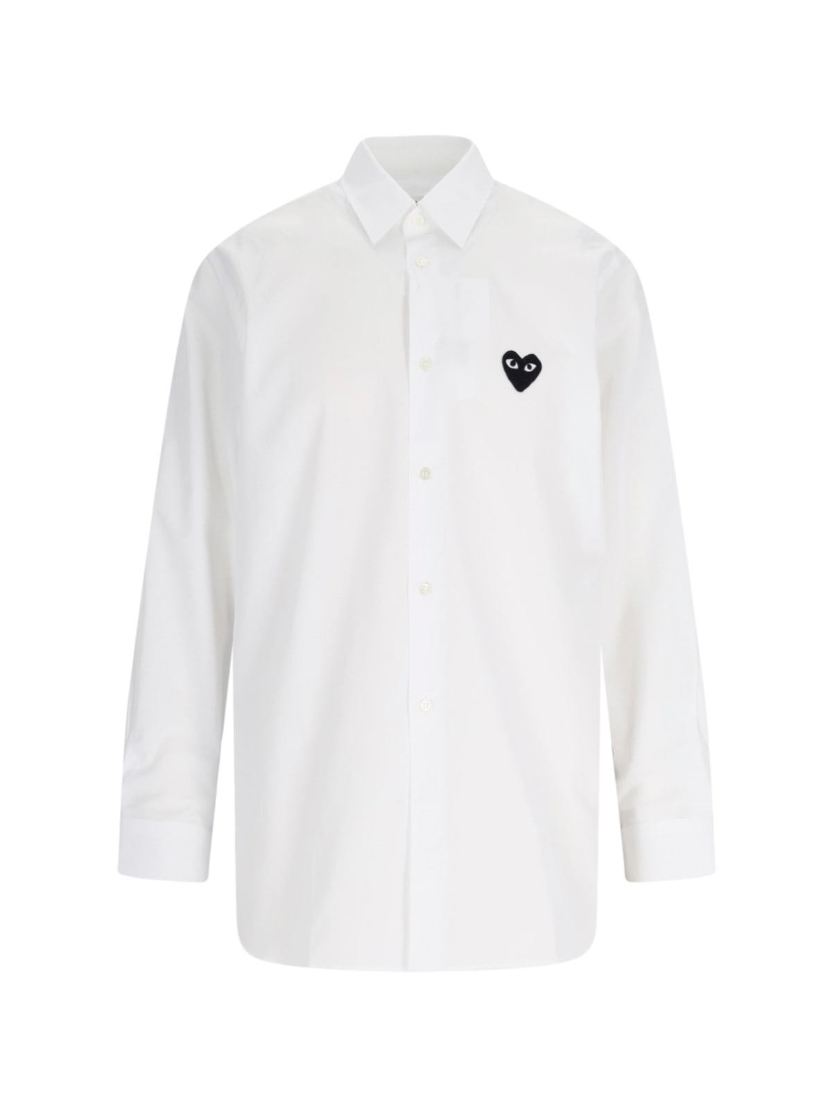 Comme Des Garçons Play Logo Shirt In White