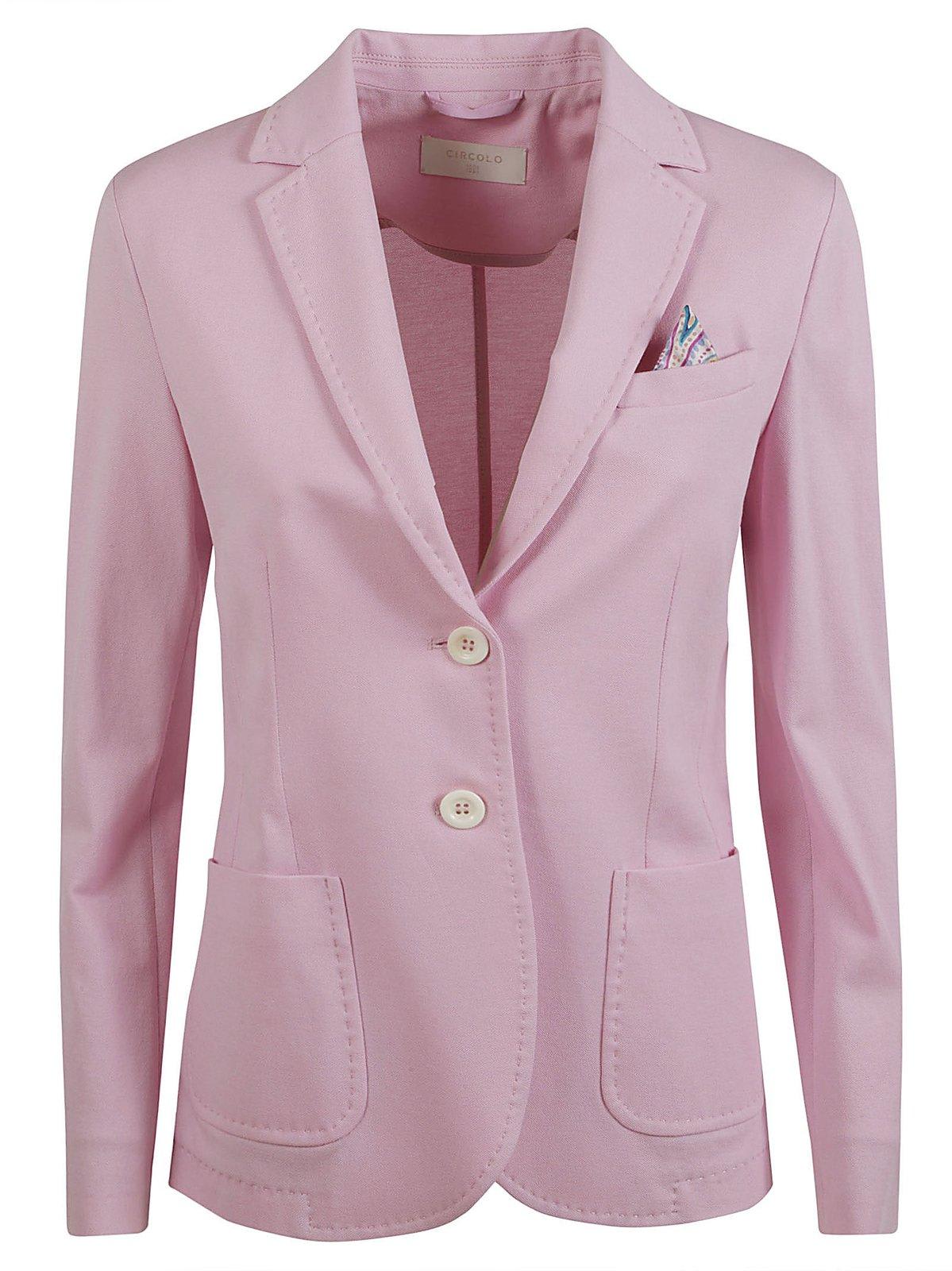 Shop Circolo 1901 Single-breasted Tailored Blazer In Pink