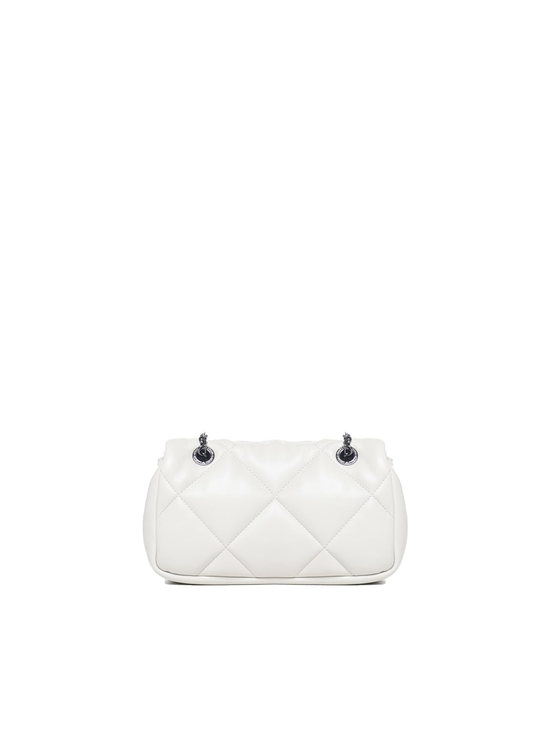 Shop Emporio Armani Matelassé Shoulder Bag In White
