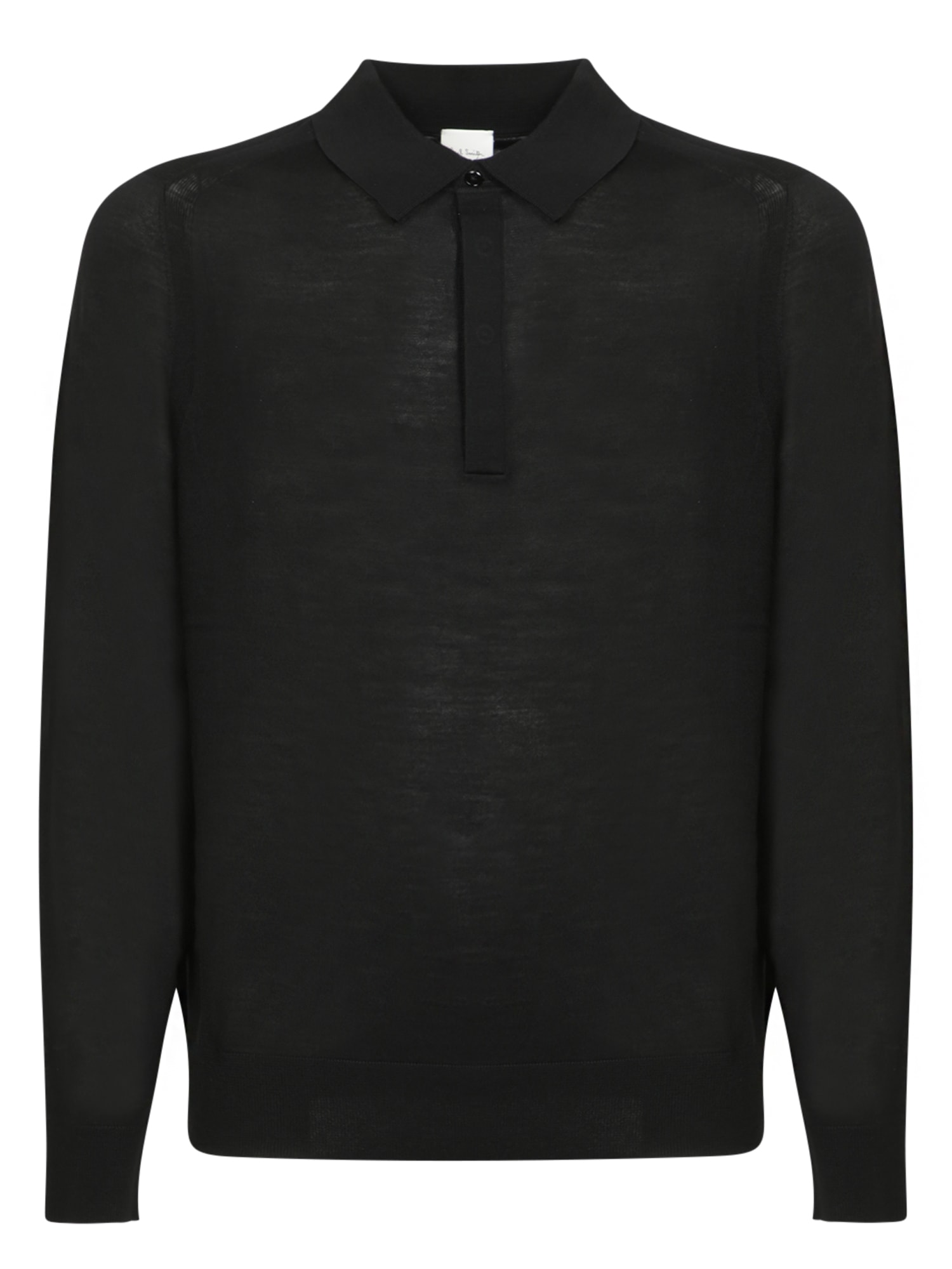 Paul Smith Black Wool Polo Shirt