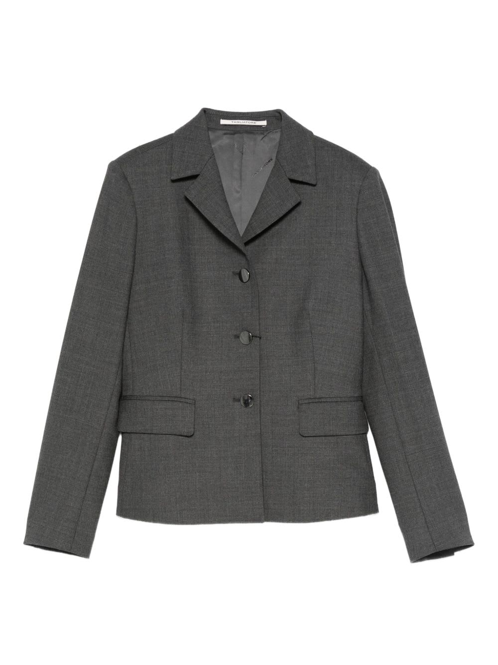 Tagliatore Tailored Gray Jacket With Notched Collar In Multi