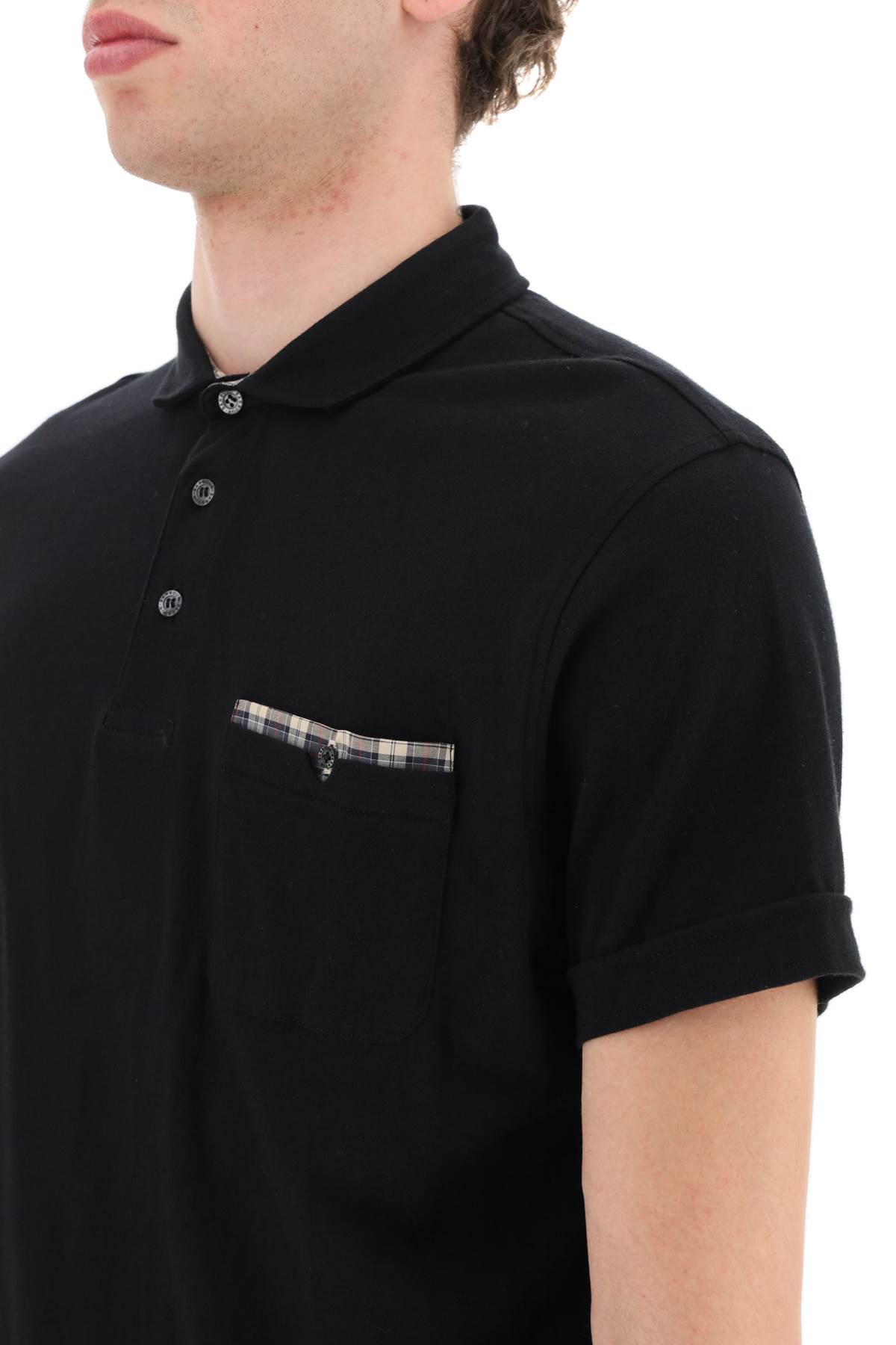 Shop Barbour Corpatch Cotton Polo Shirt In Black (black)