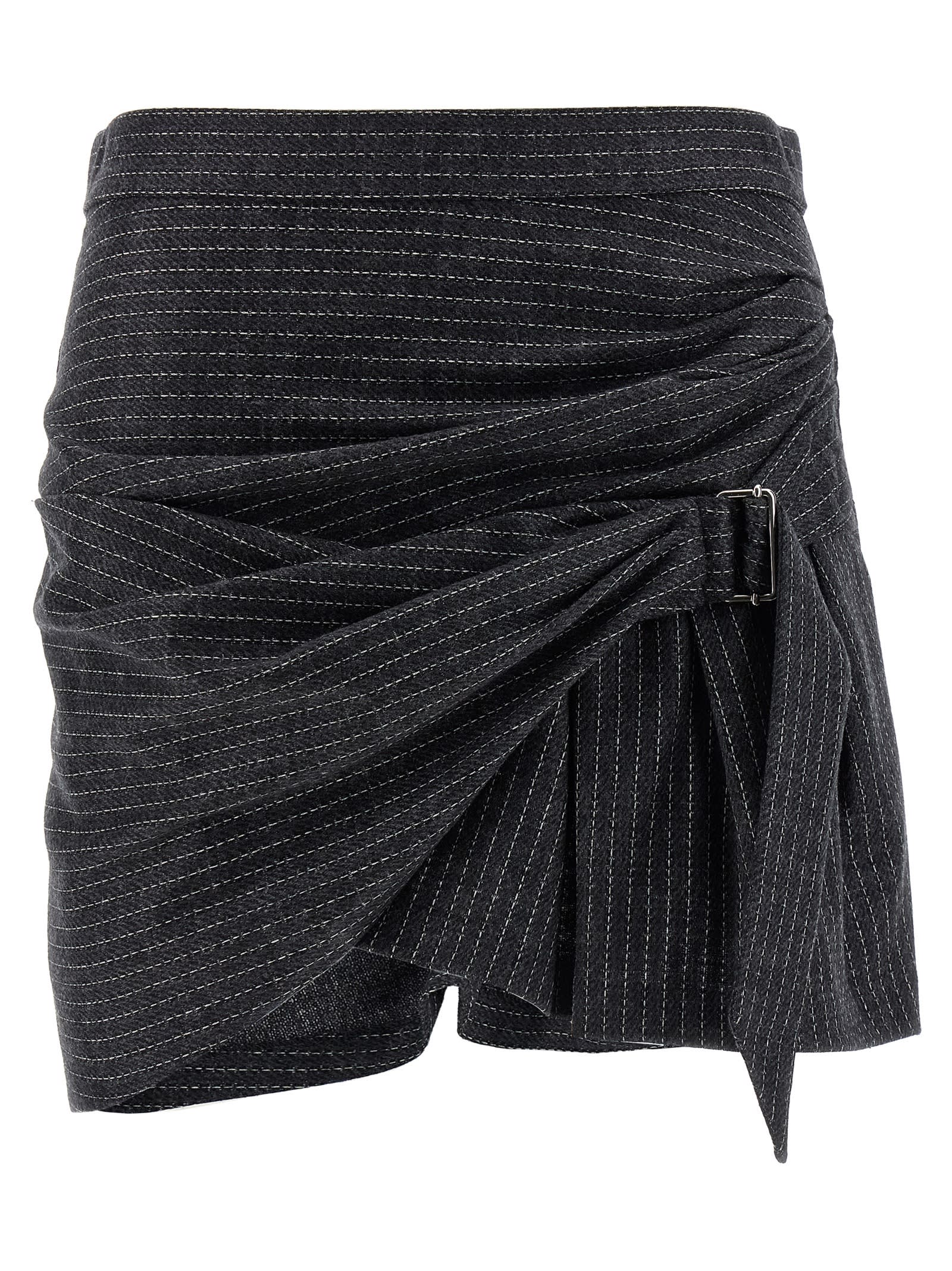 Isabel Marant Skirt With Metal Rings In Black