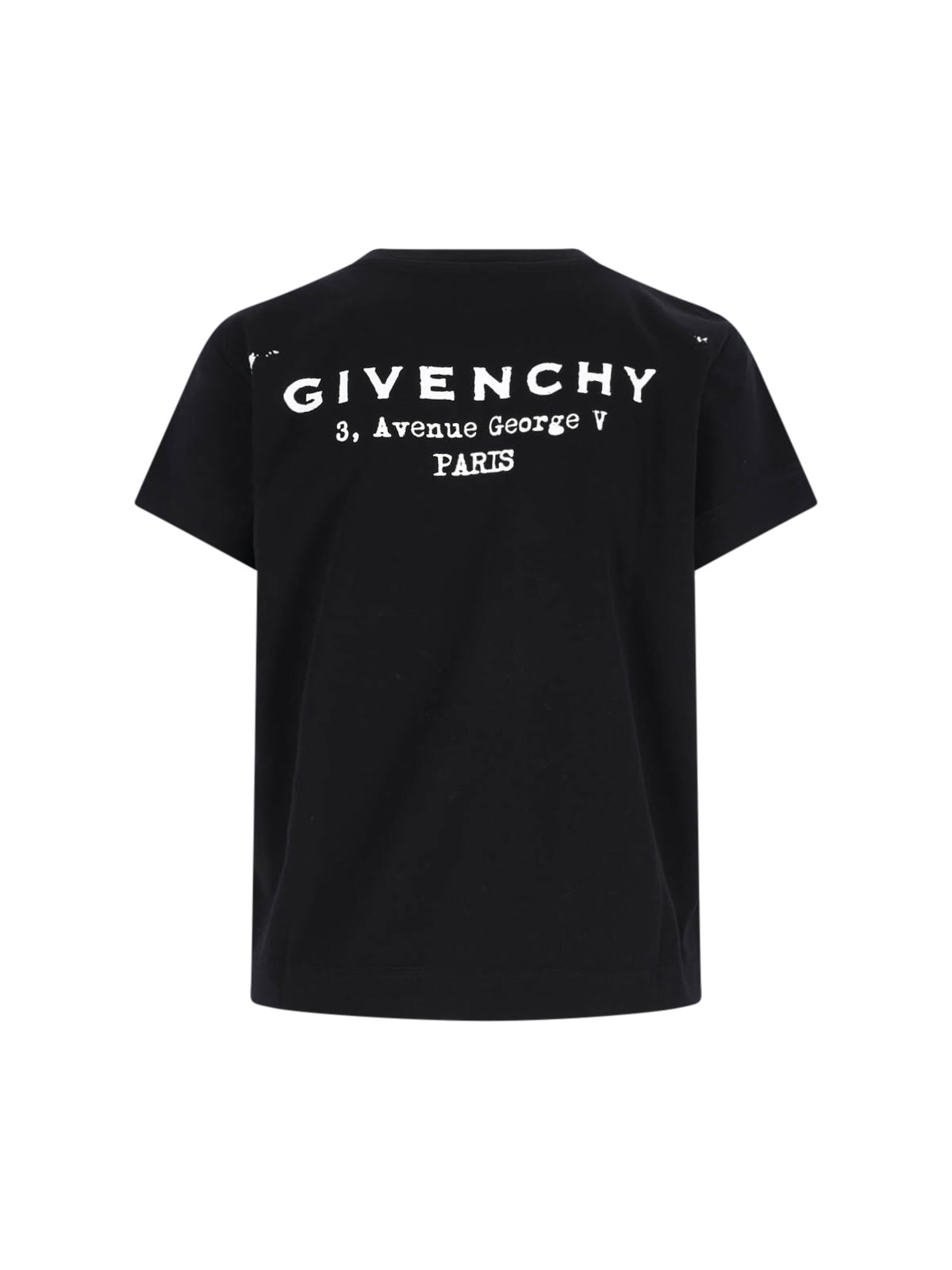 Givenchy Black Cotton Jersey Crewneck T-shirt In Black