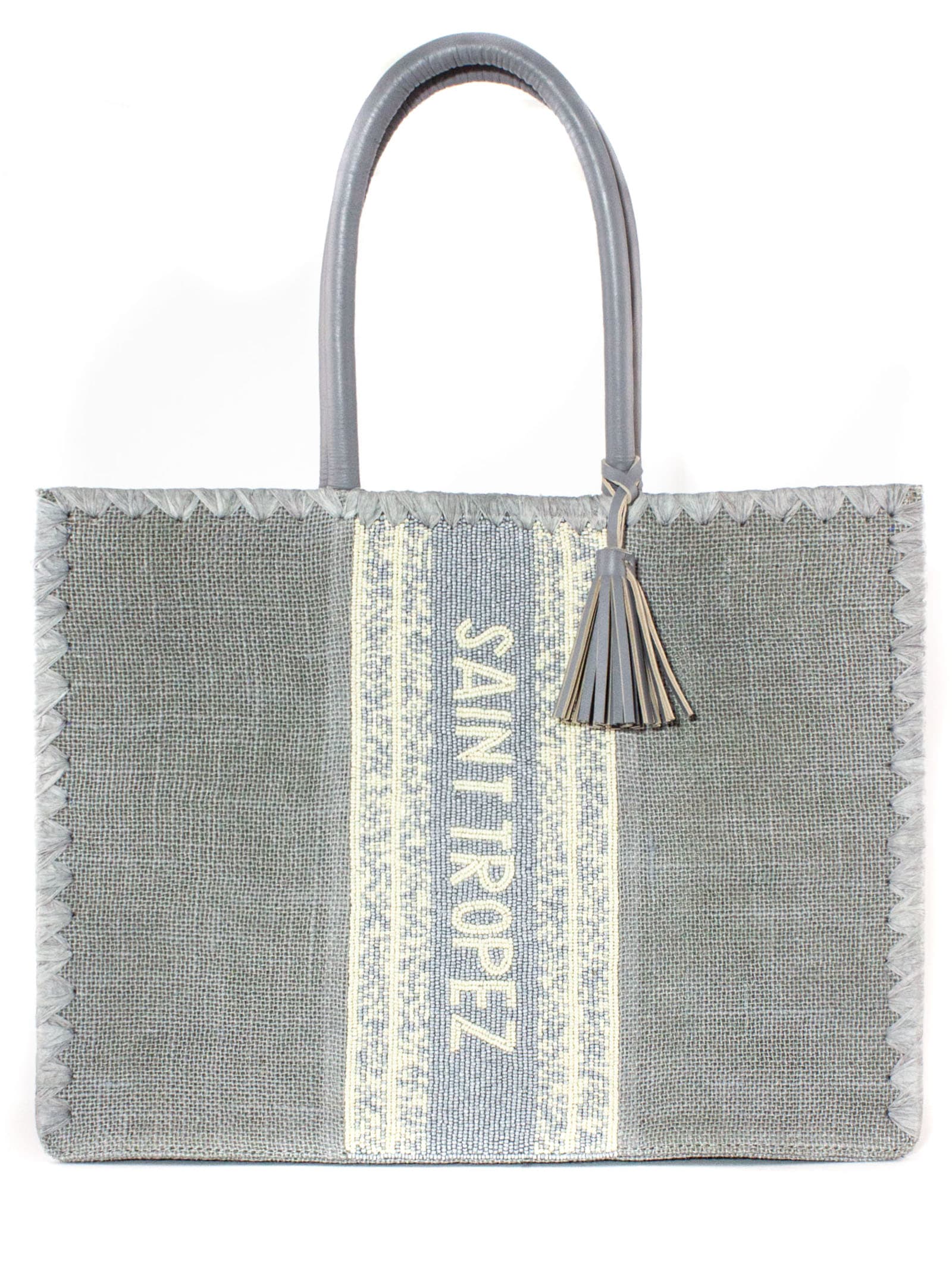 De Siena Grey Juta Saint Tropez Tote Bag