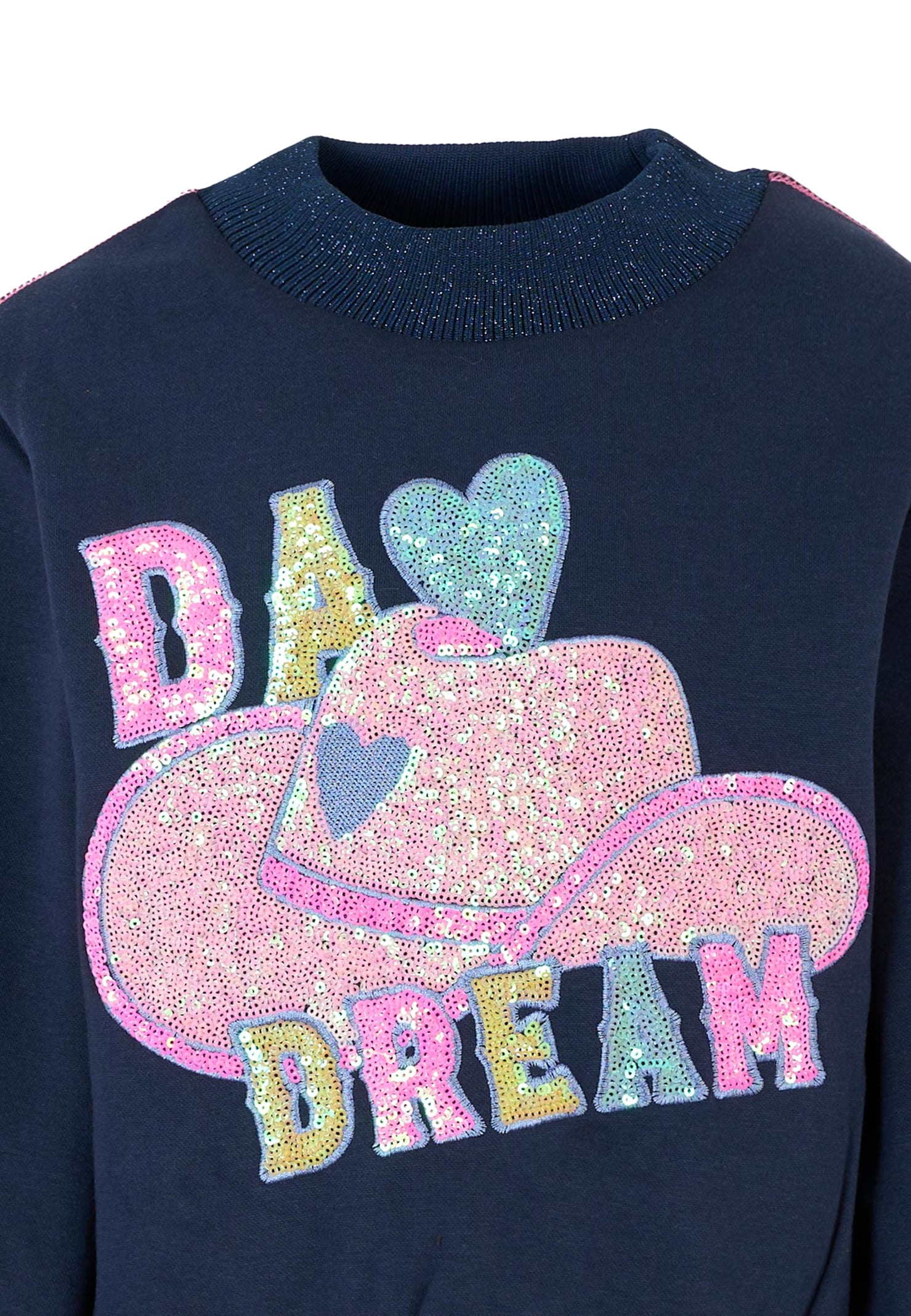 Billieblush Blue Sweatshirt For Girl With Hat In Blue