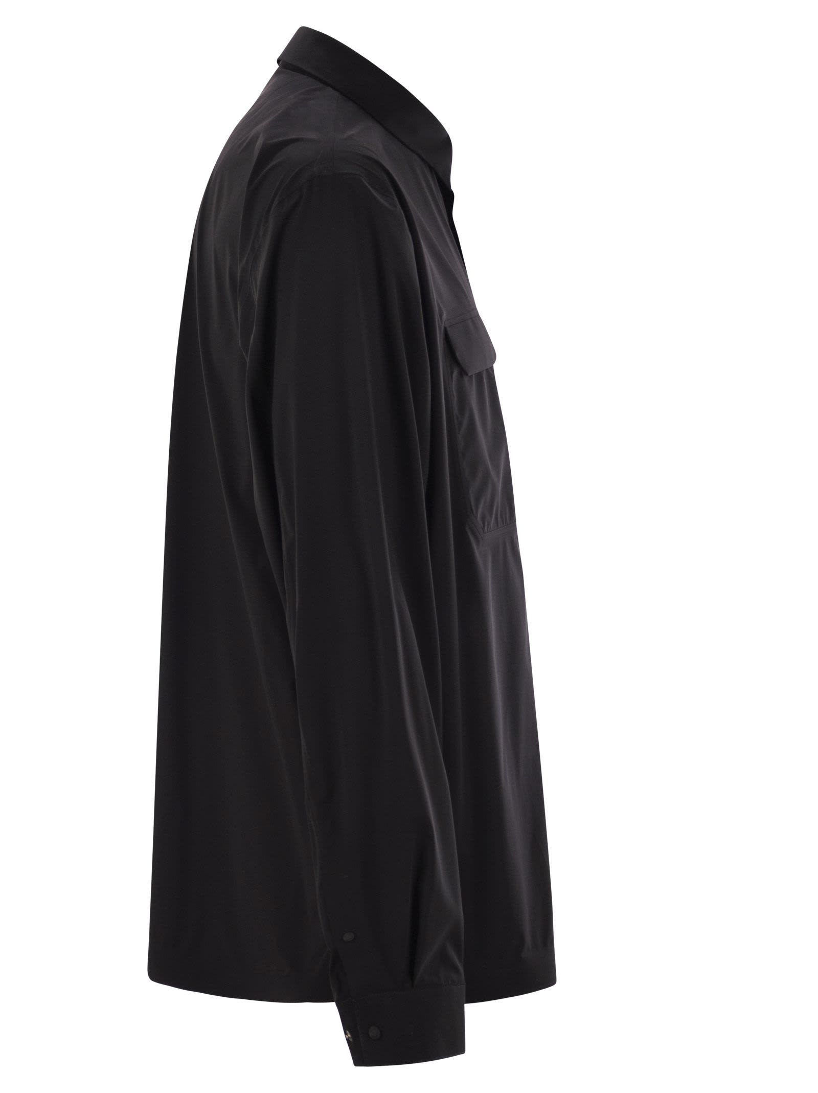 Herno Master Nylon Shirt-cut Jacket In Black