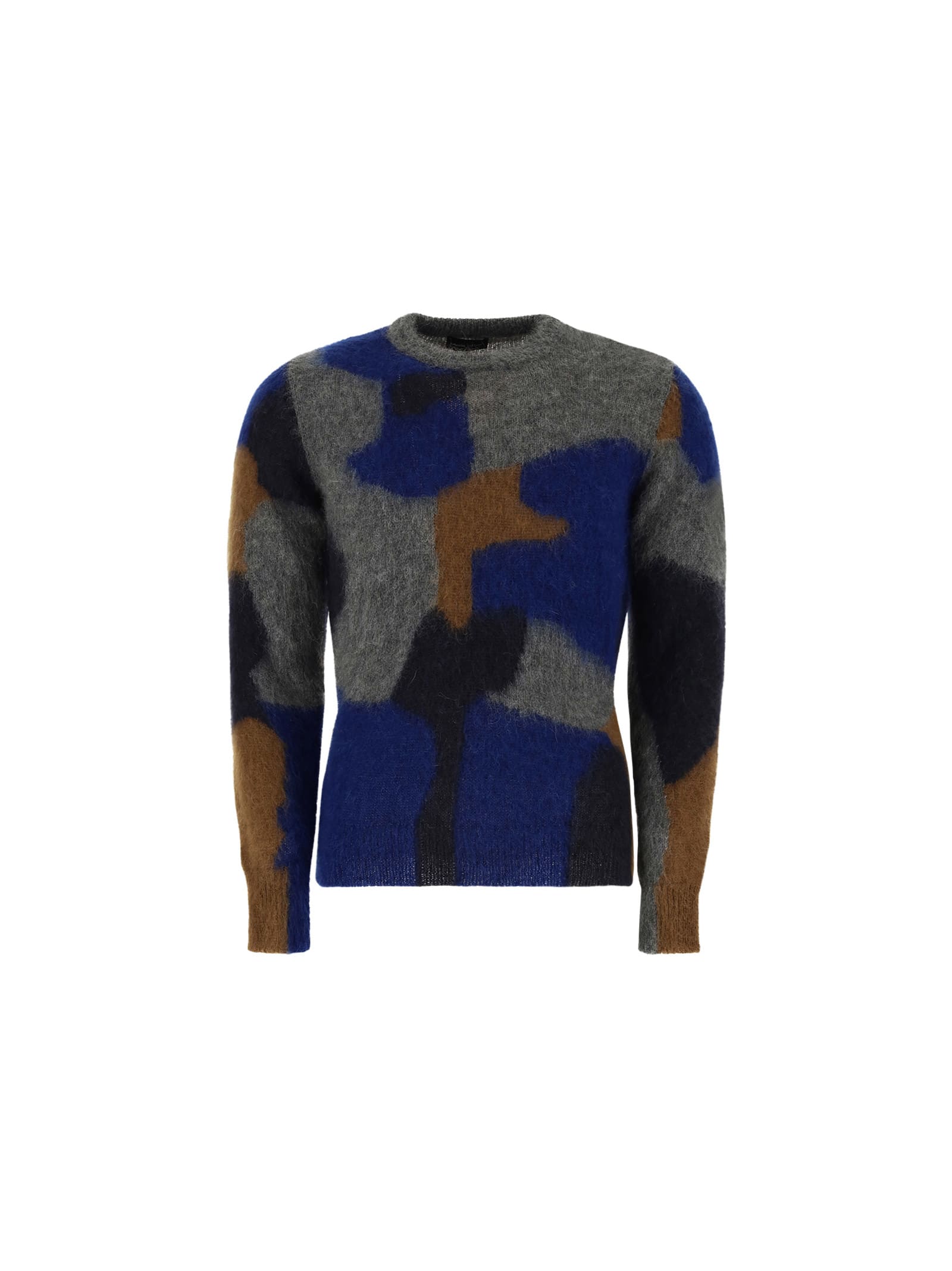 Click to view more detailed imagery on our partner's website Roberto Collina Sweater In Blu/grigio
