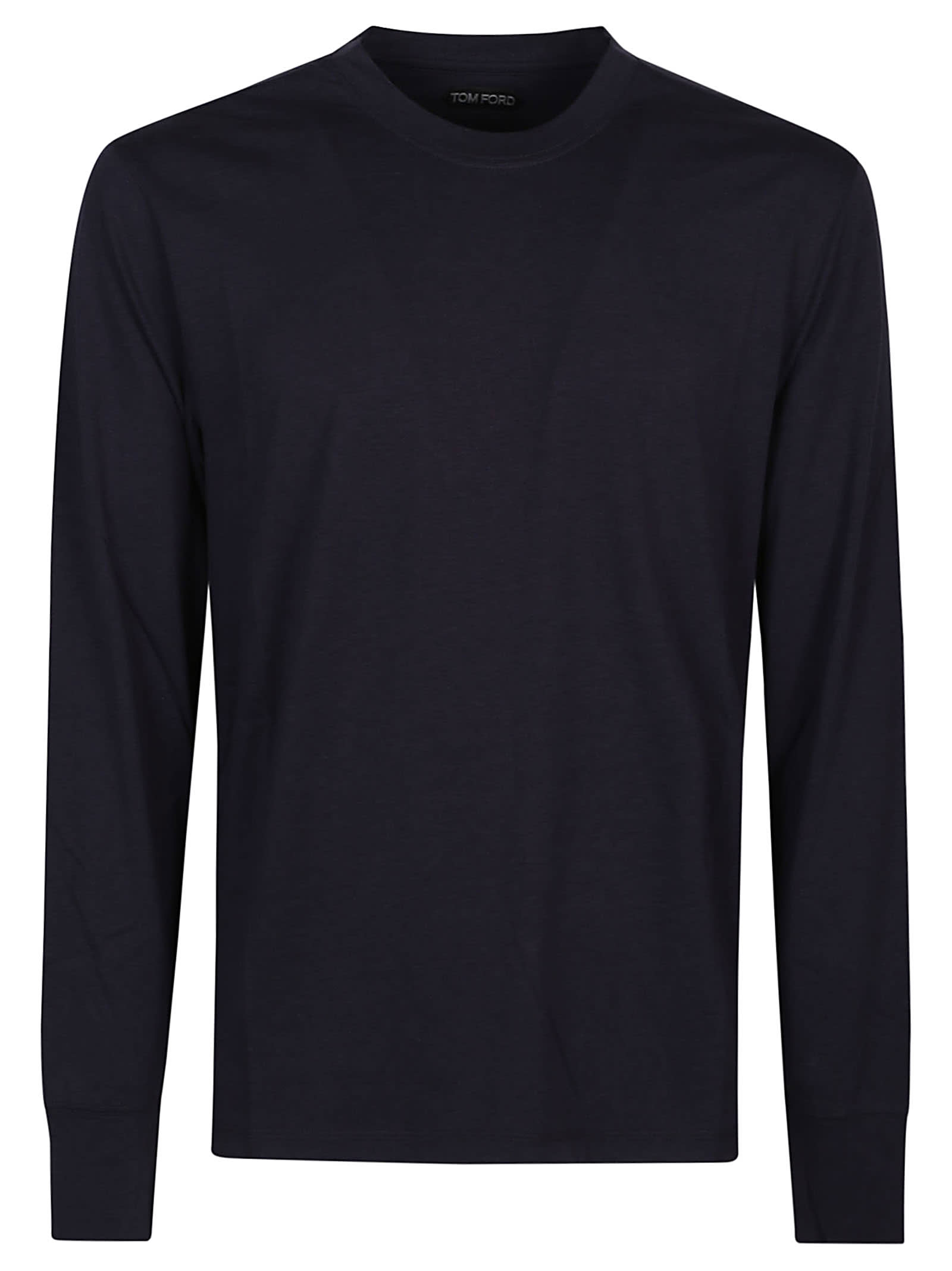 Shop Tom Ford Long Sleeve T-shirt In Dark Blue