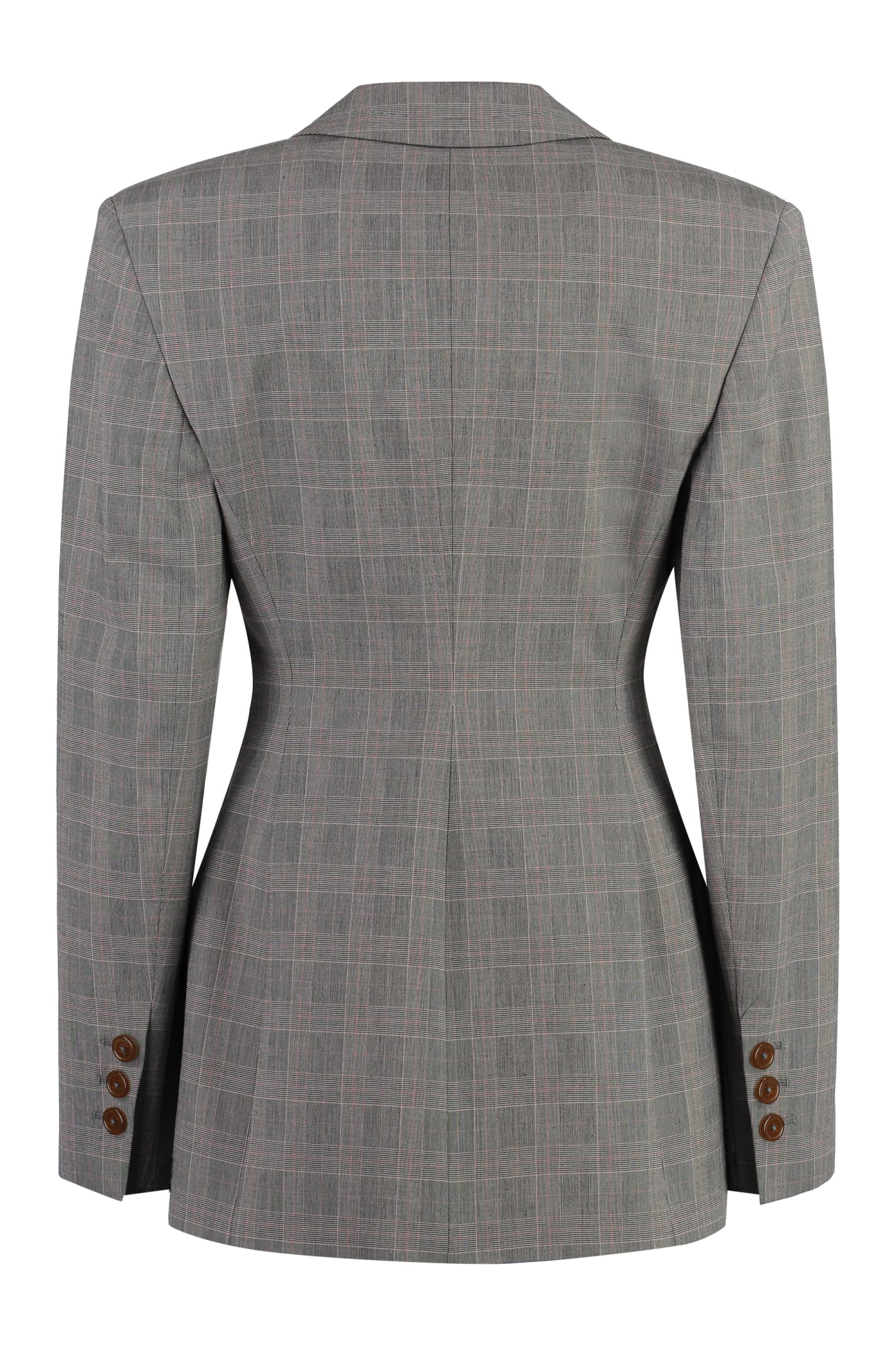 Shop Vivienne Westwood Prince Of Wales Checked Jacket In Grey