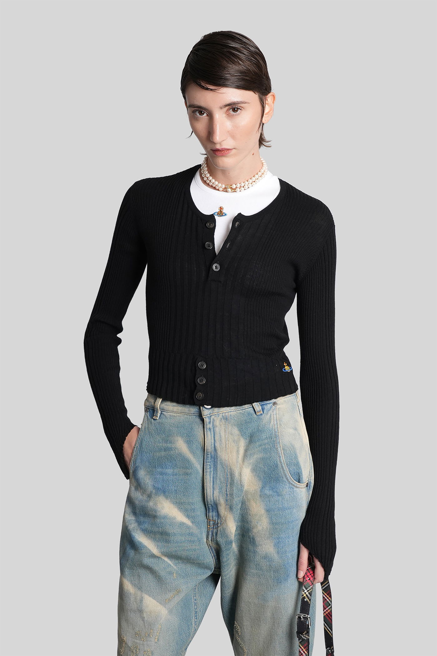 Vivienne Westwood Tegan Knitwear In Black Cotton In Black