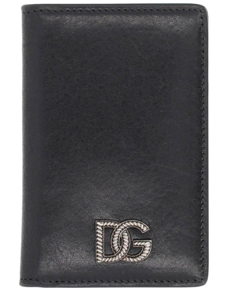 Dolce & Gabbana Card Holder With Logo In Black