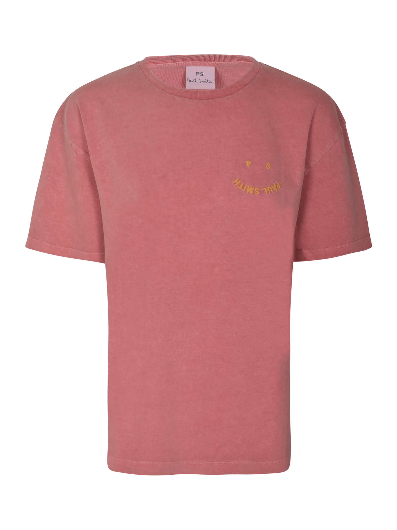 Shop Paul Smith Chest Logo Round Neck T-shirt In Powder