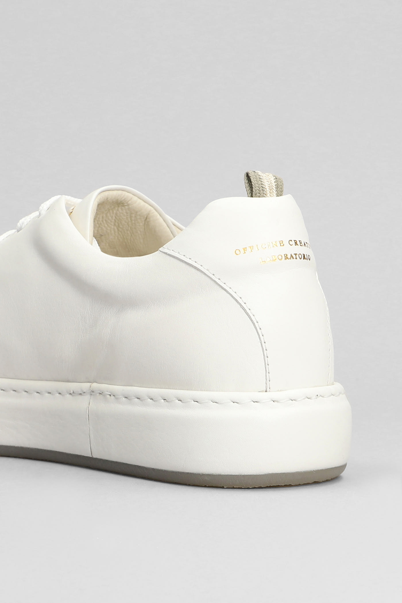 Shop Officine Creative Covered 001 Sneakers In White Leather