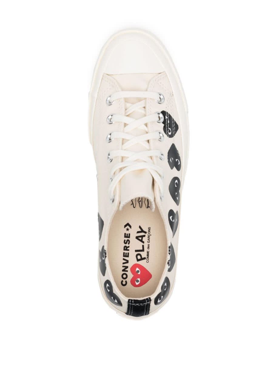 Comme Des Garçons Play Sneaker Chuck 70 Multi Hearts In White