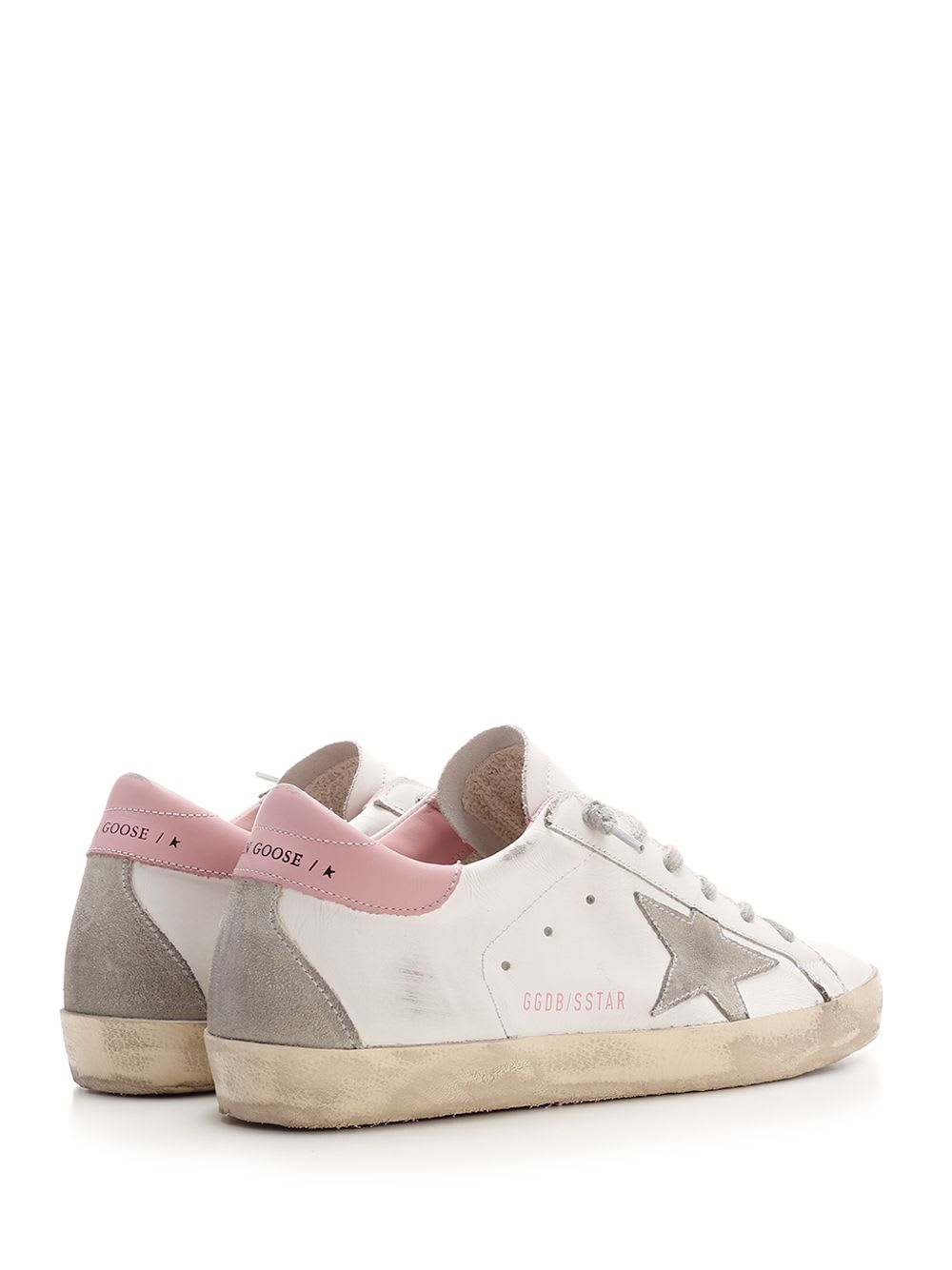 Golden Goose Super-star Leather Upper And Heel Suede Star And Spur Cream Sole In Multi