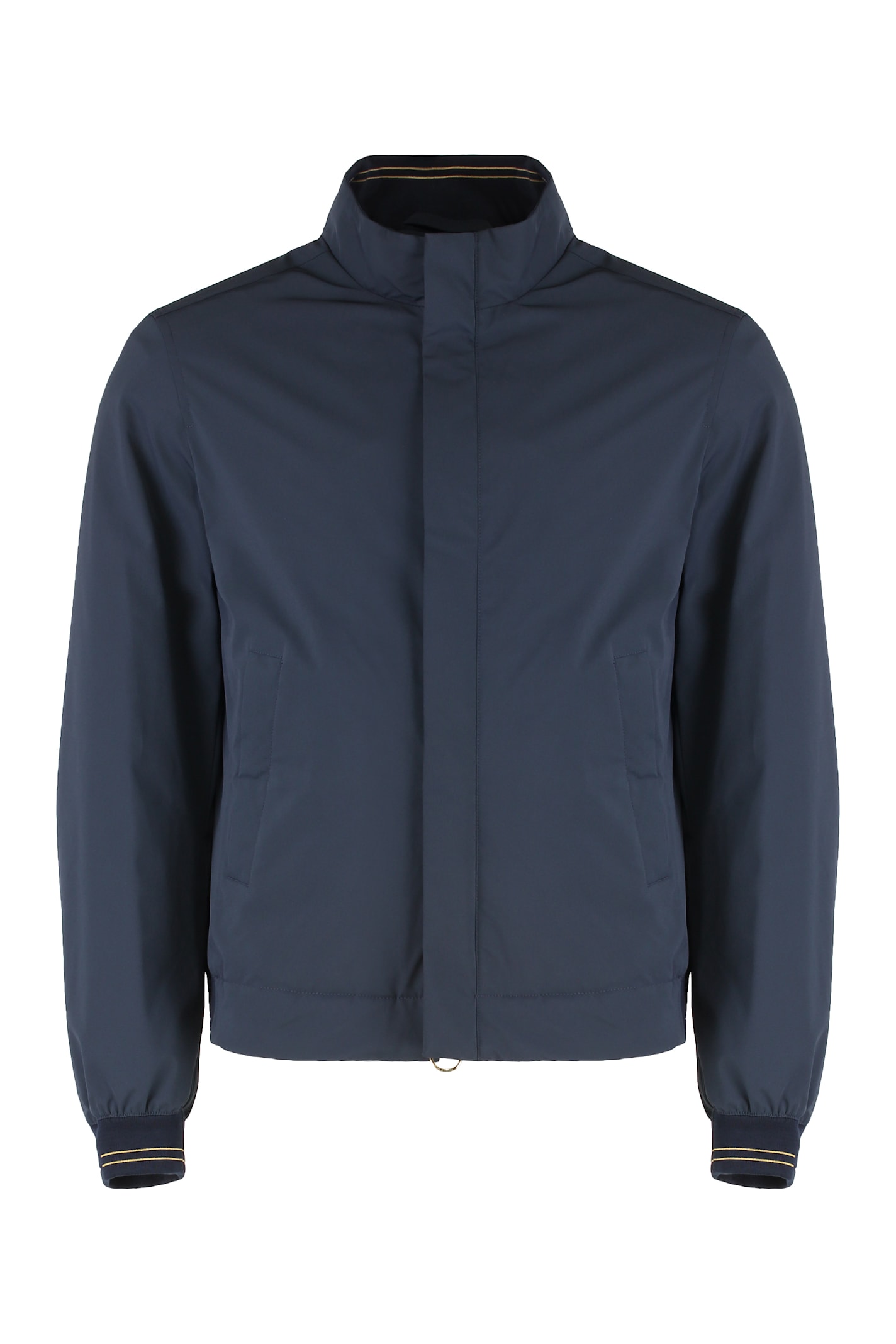 Paul&shark Technical Fabric Waterproof Jacket In Blue