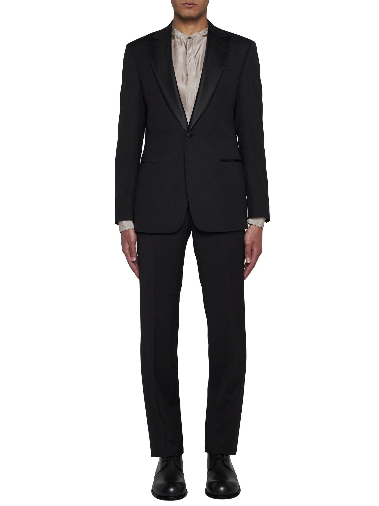 Shop Giorgio Armani Suit In Black