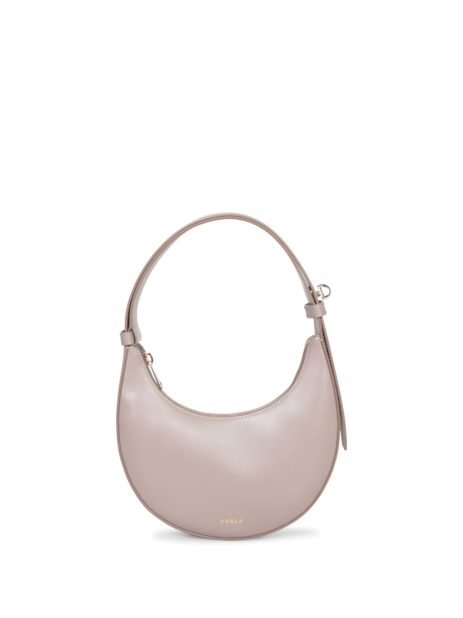 Furla Delizia Mini Bag In Mauve Leather In Sand