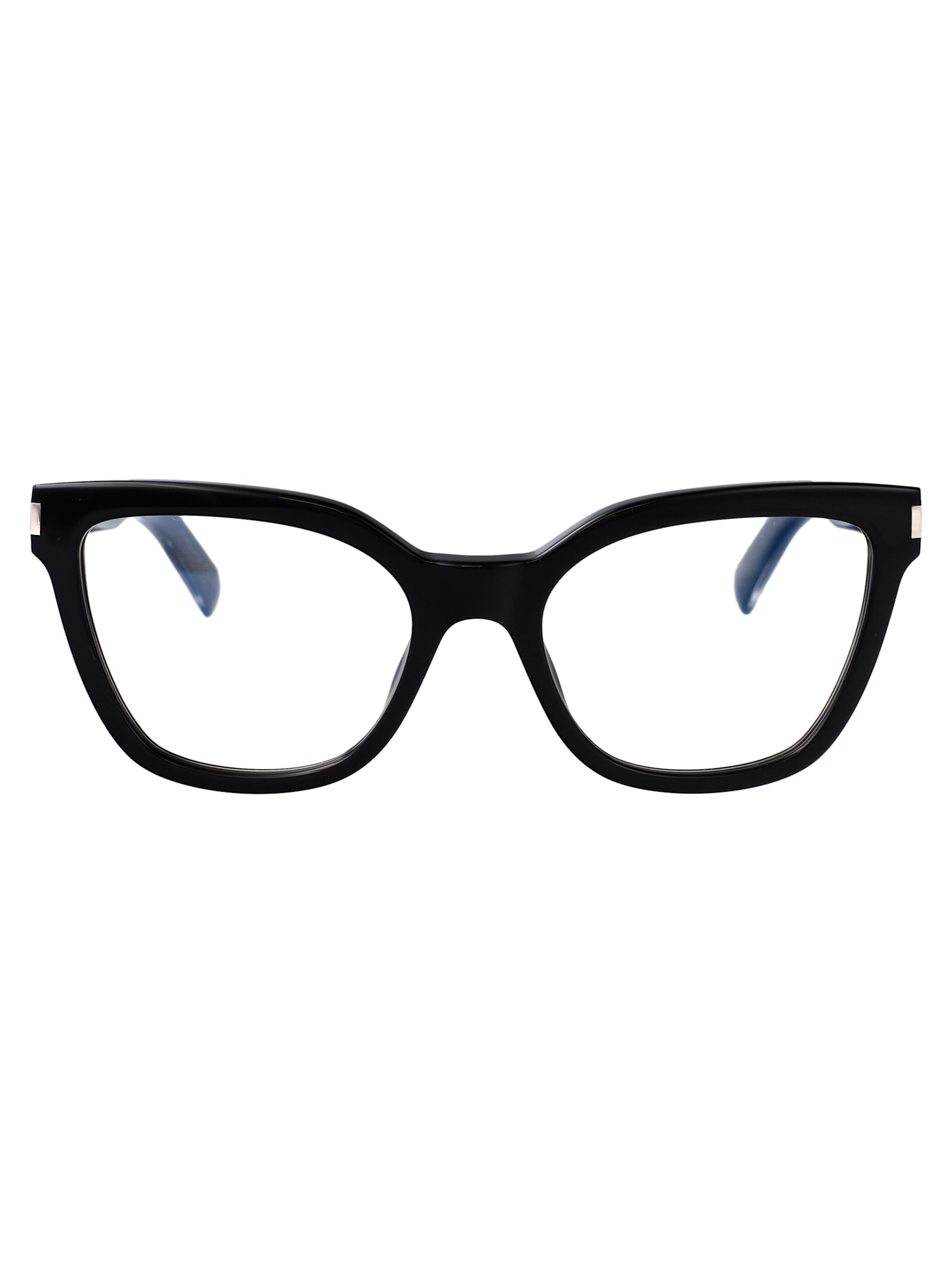 Saint Laurent Eyewear Optical In Black-crystal-transparent