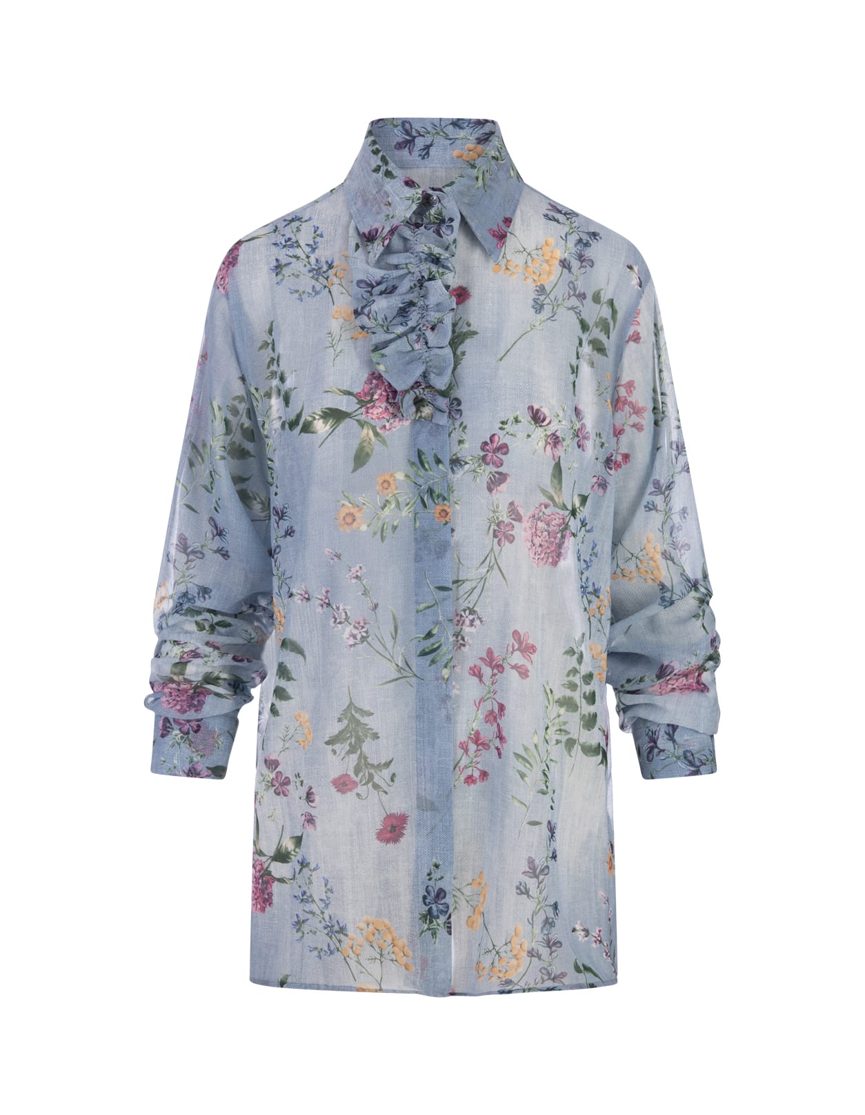 Soft Shirt With Floral Print