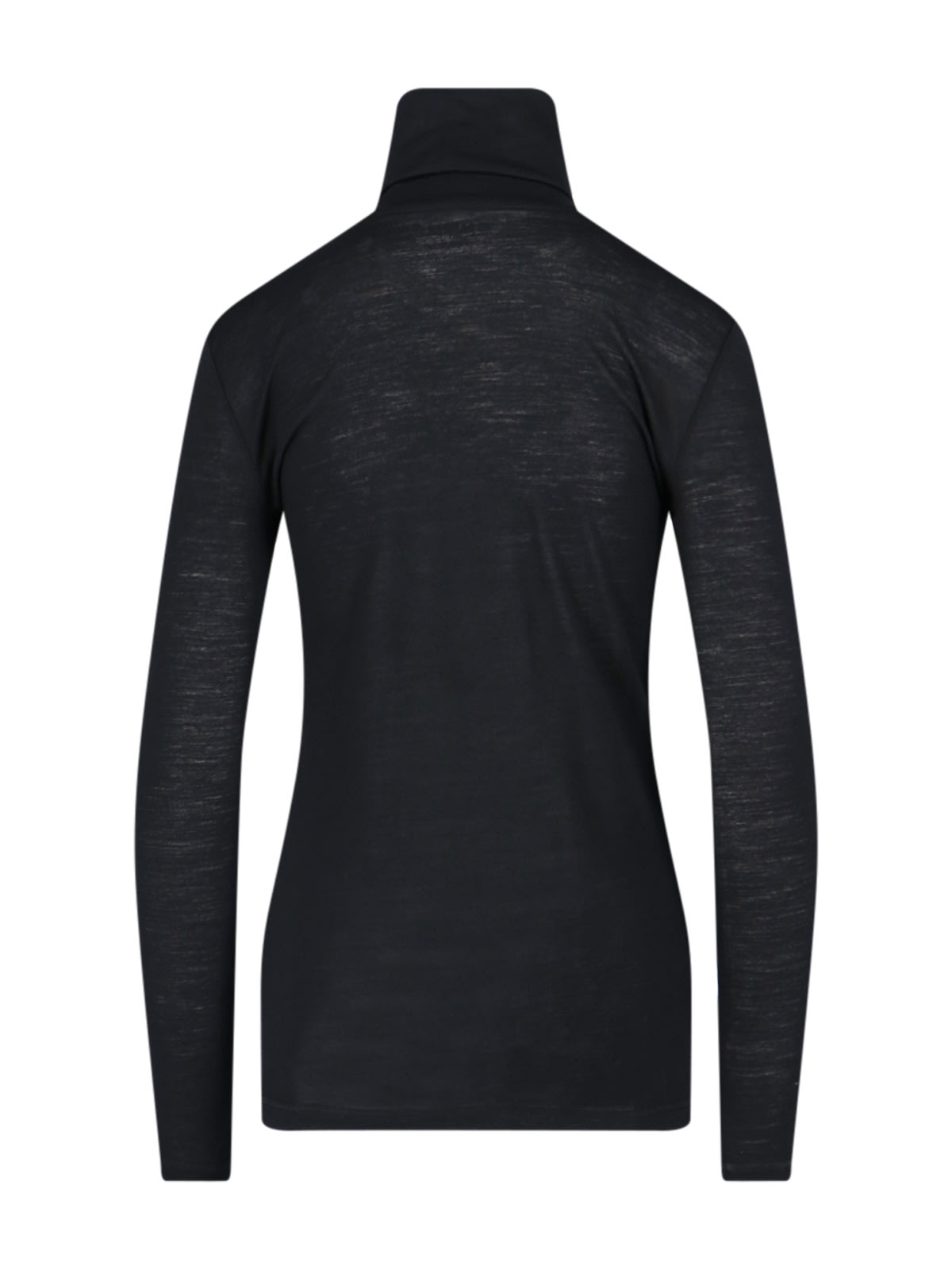 Jil Sander Logo Turtleneck Sweater In Black