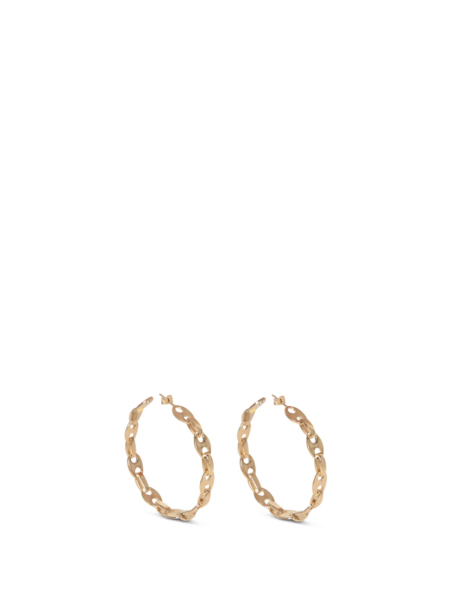 Shop Rabanne Eight Nano Hoop Gold Earrings In Metallic