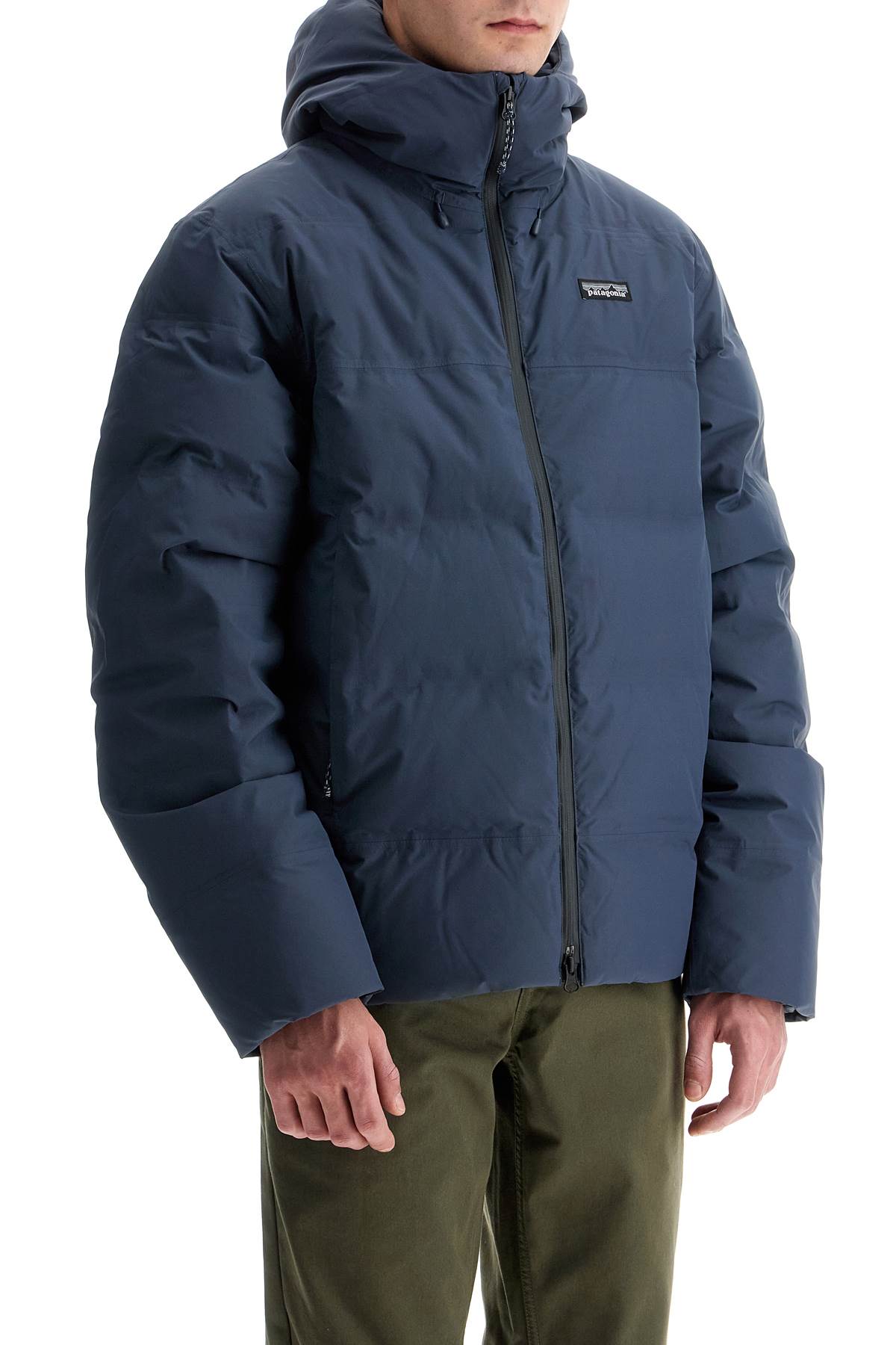 Shop Patagonia Jackson Glacier Hooded Down Jacket In Smolder Blue (blue)