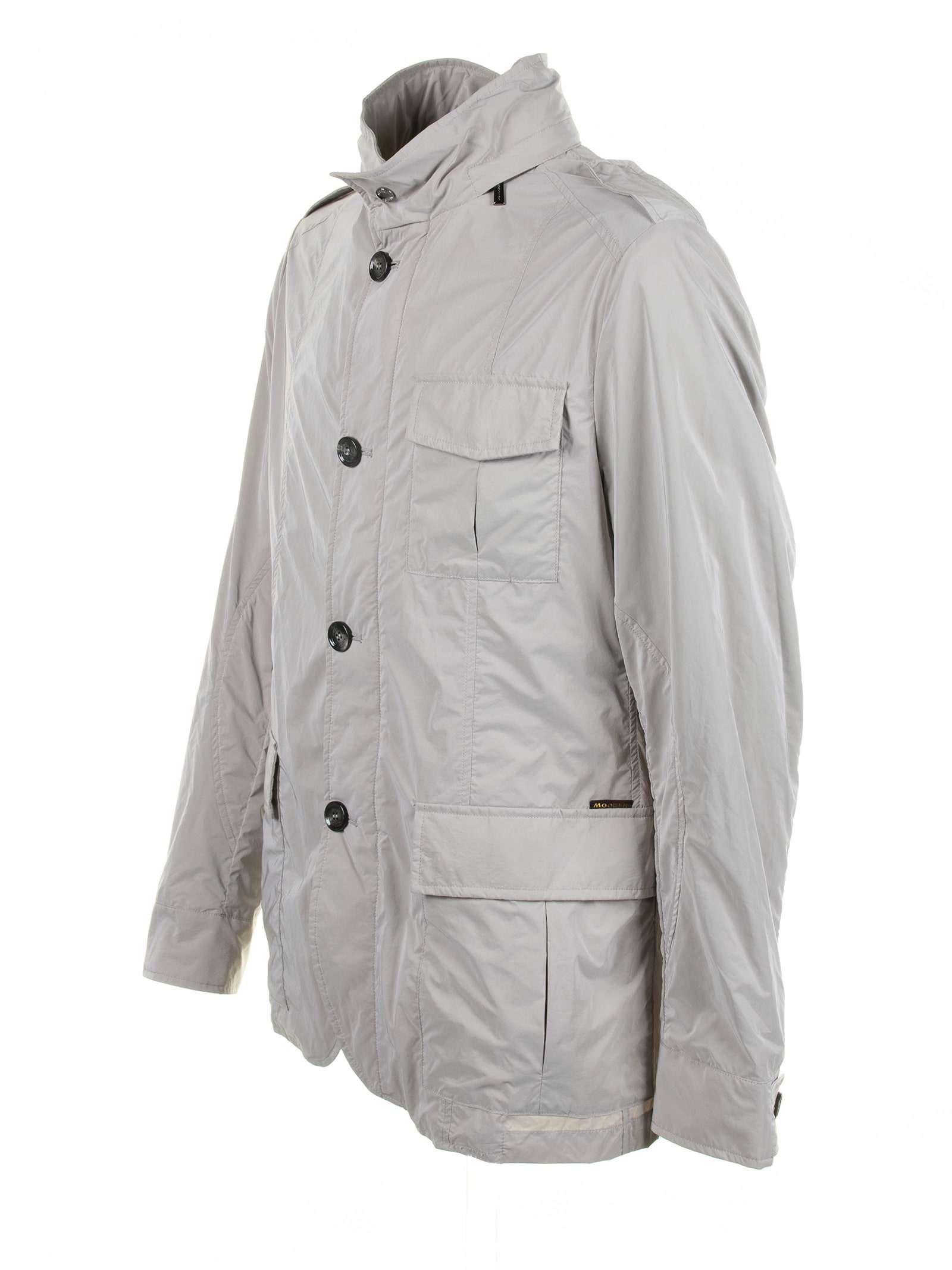 Shop Moorer Spring Jacket With Pockets And Buttons In Marmo