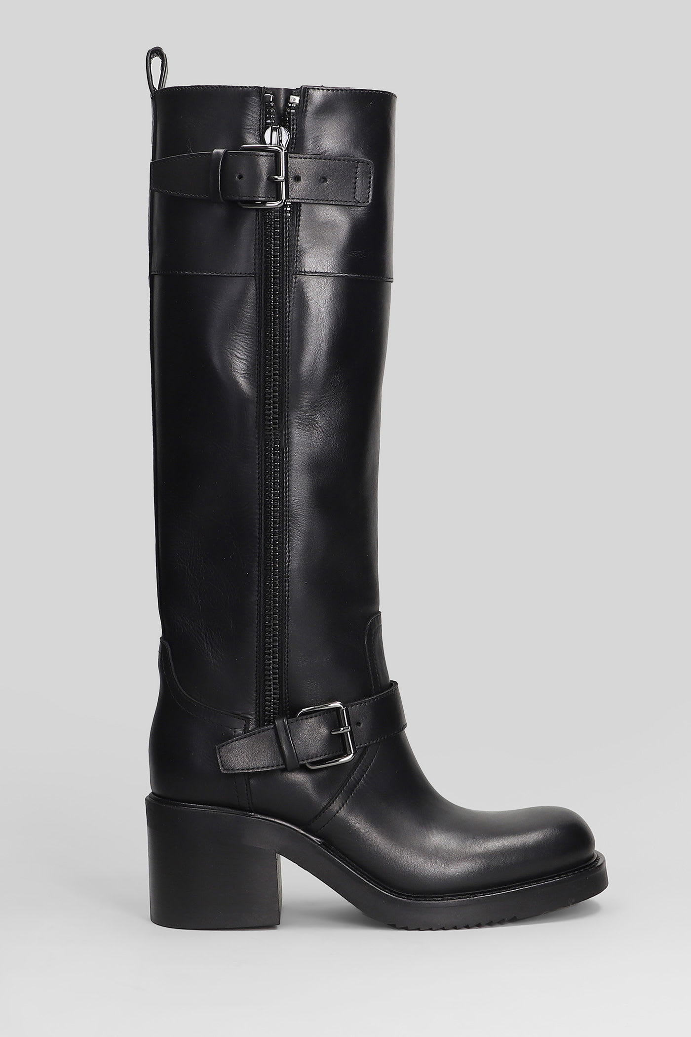 Elena Iachi High Heels Boots In Black Leather